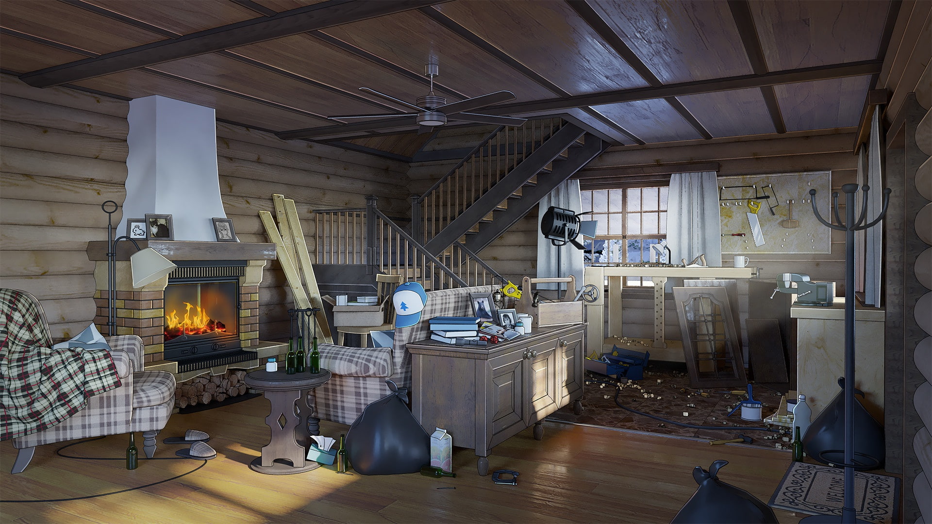 the room, Big Dipper, 1080P, mess, HD Wallpaper