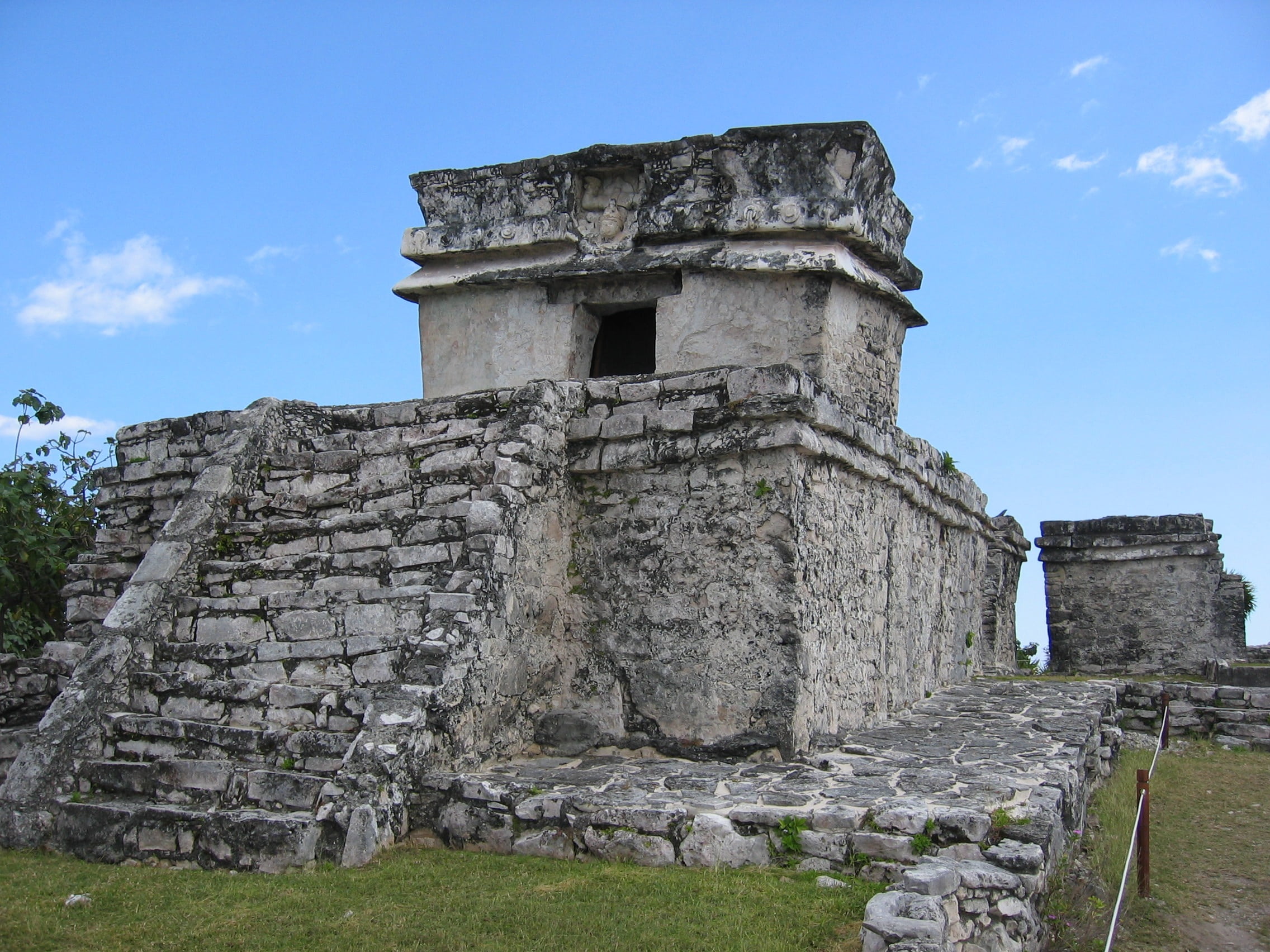 landmark, the past, grass, solid, ancient civilization, stone, history, archeology, tourism, sky, tulum, built structure, travel destinations, no people, HD Wallpaper