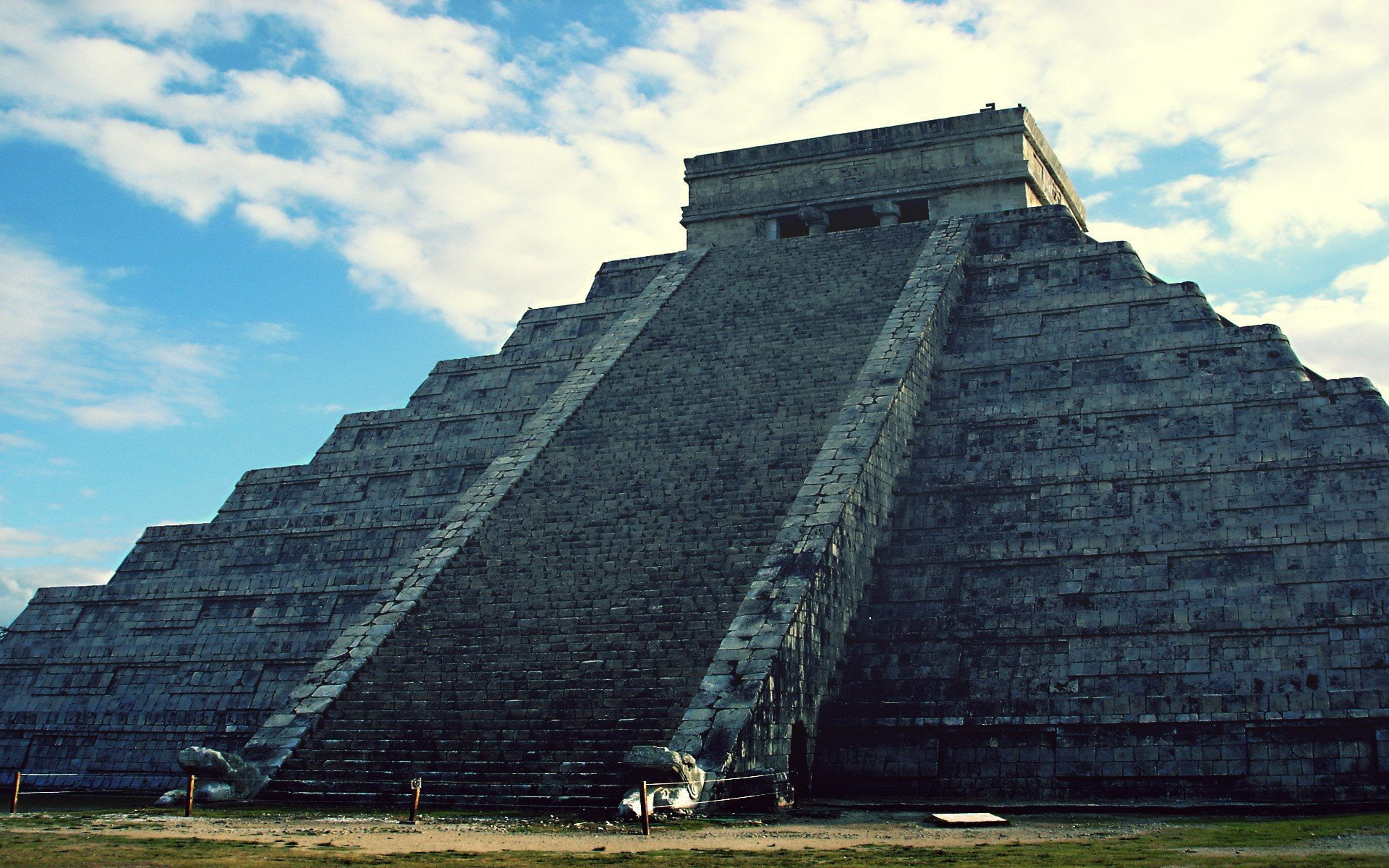 1080P, Chichen Itza, pyramid, Cityscape, HD Wallpaper