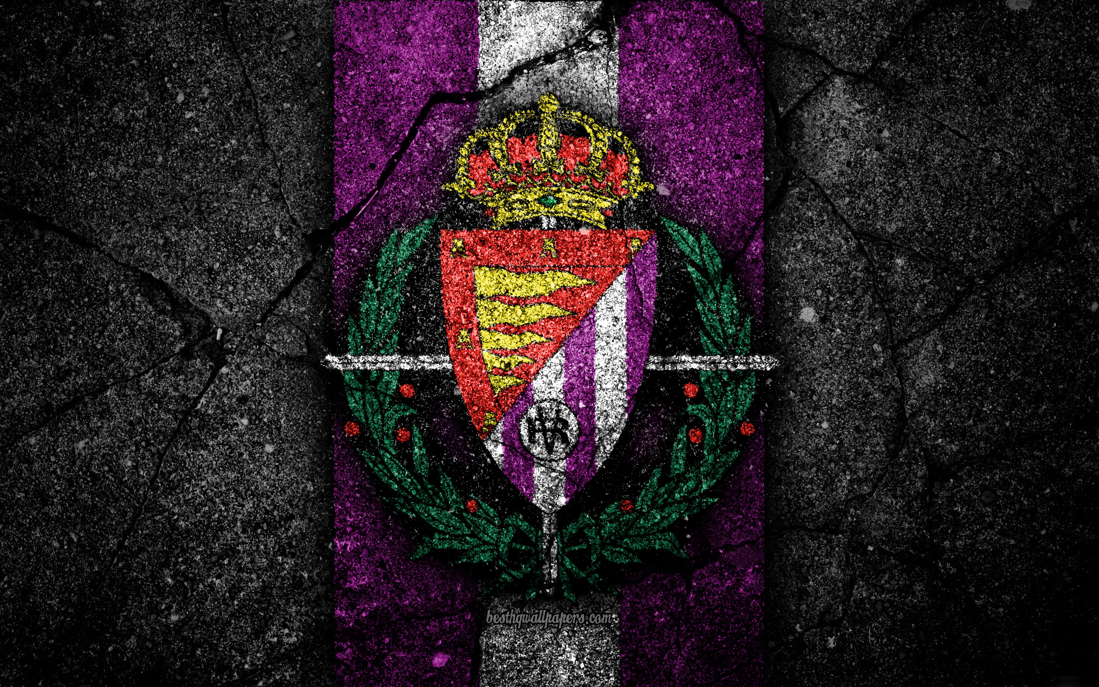 Soccer, 4K, Emblem, Real Valladolid, Logo, HD Wallpaper