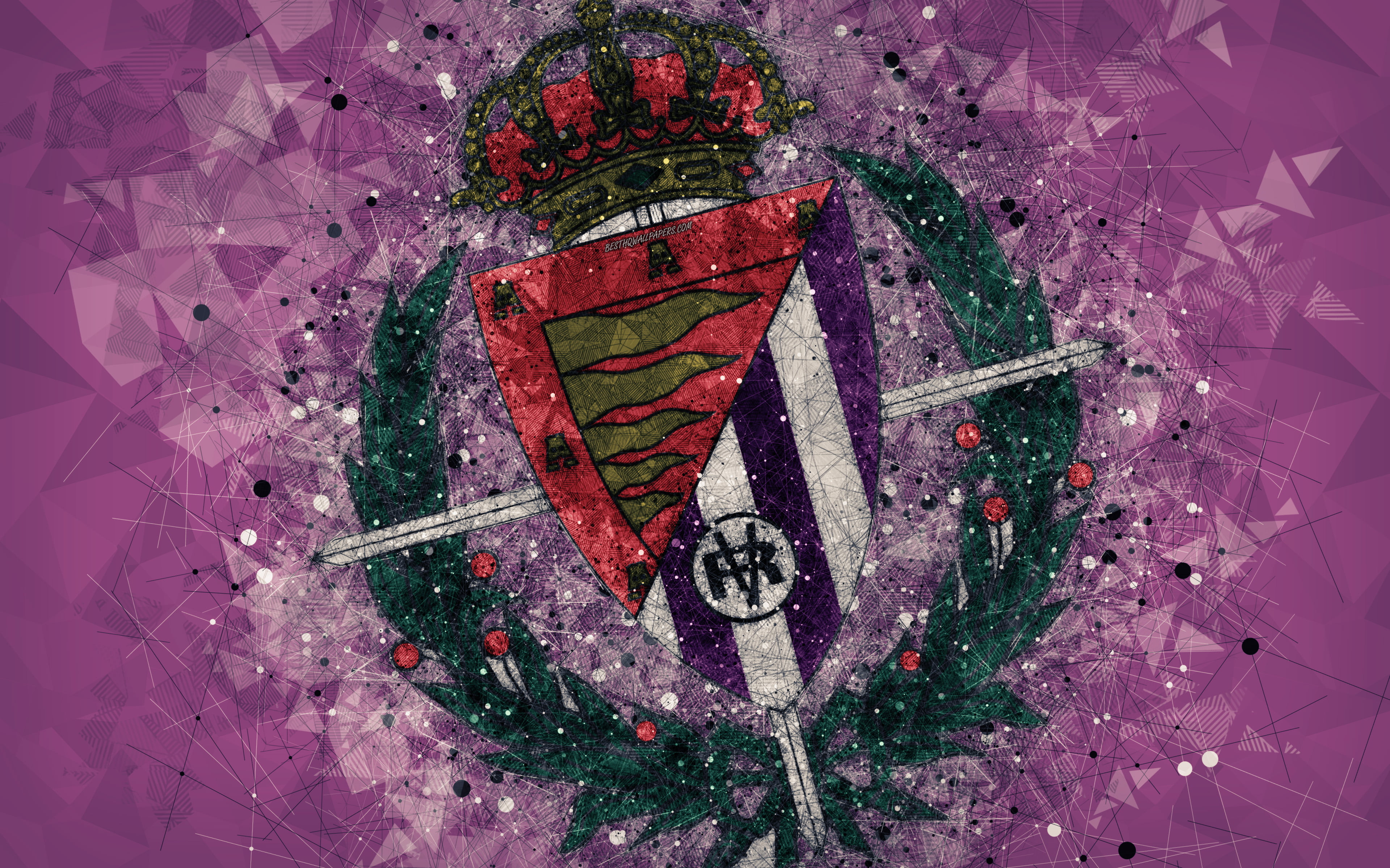 Real Valladolid, 4K, Logo, Emblem, Soccer, HD Wallpaper