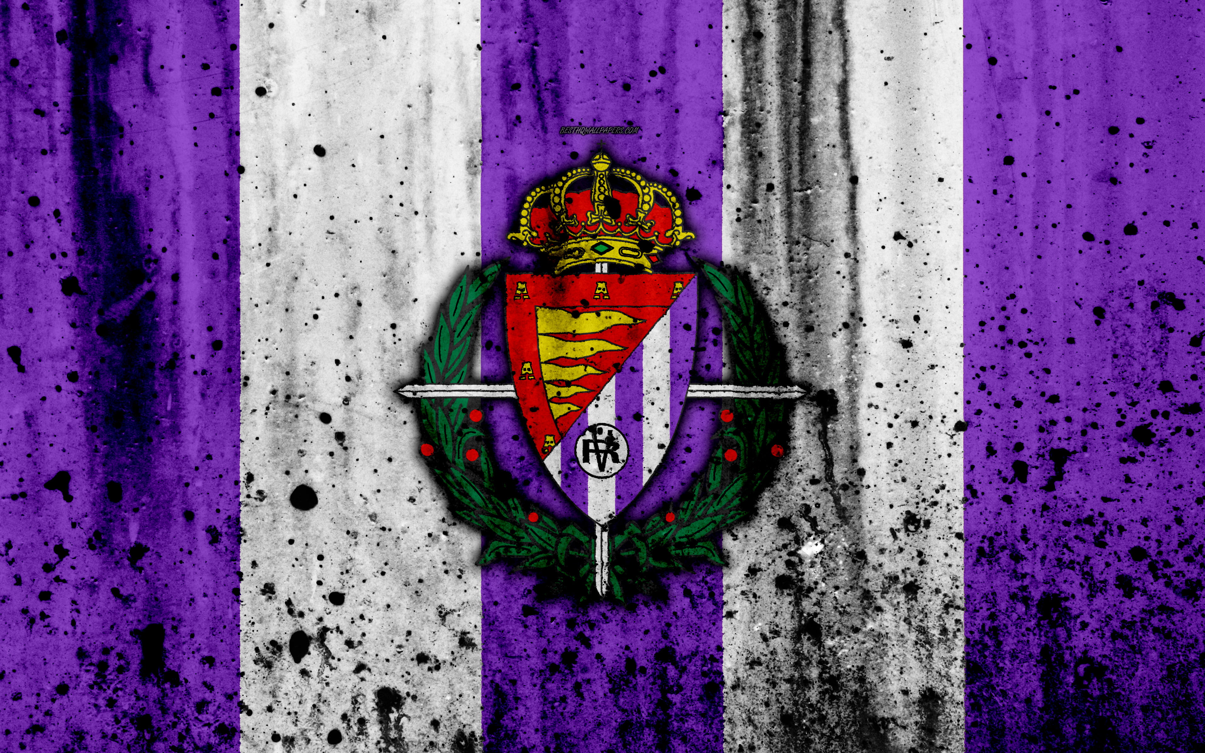 4K, Real Valladolid, Logo, Soccer, Emblem, HD Wallpaper