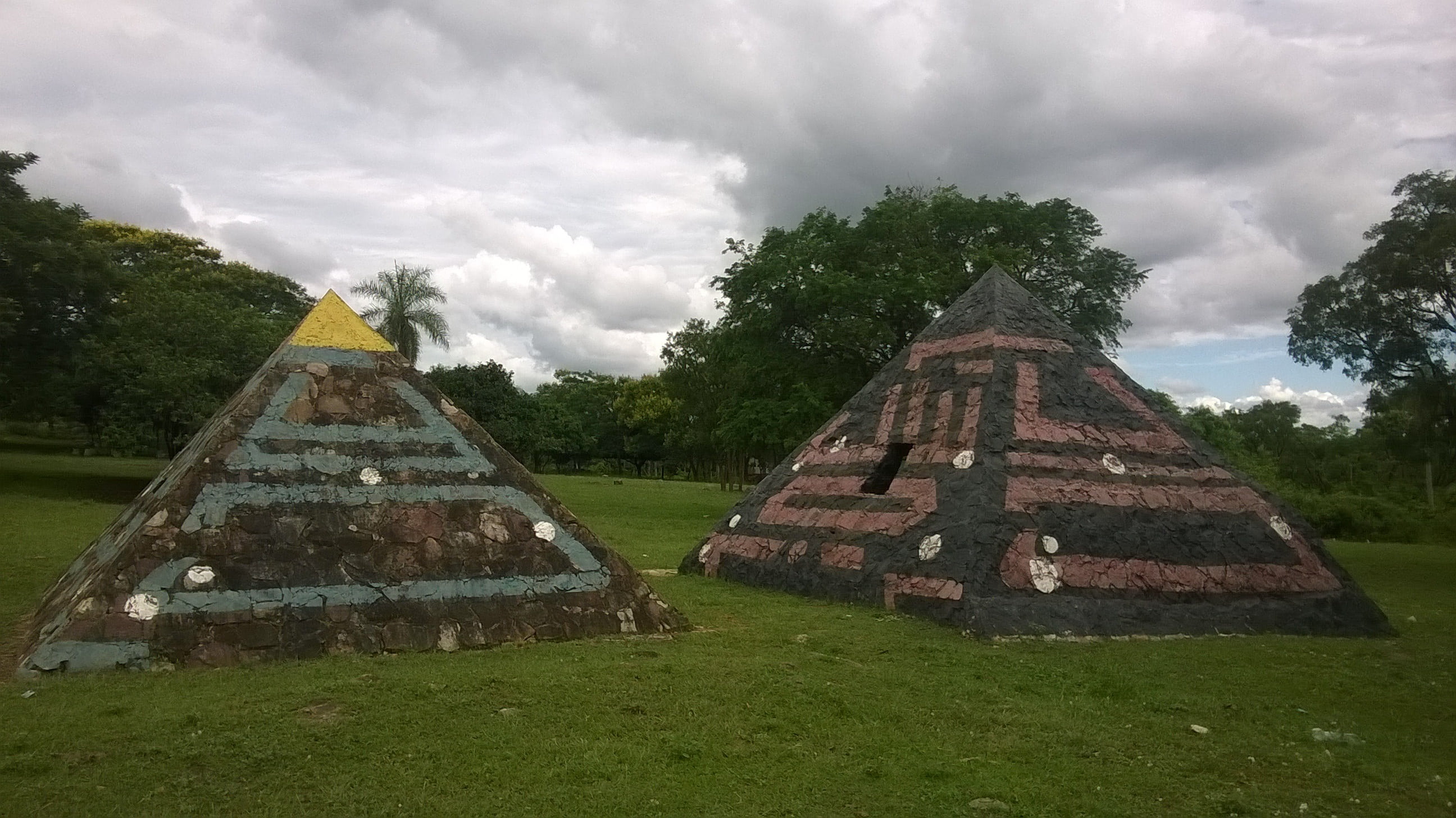 travel destinations, no people, building, sky, pyramid, old, history, old ruin, landscape, outdoors, ancient, plant, the past, field, tree, land, cloud - sky, HD Wallpaper
