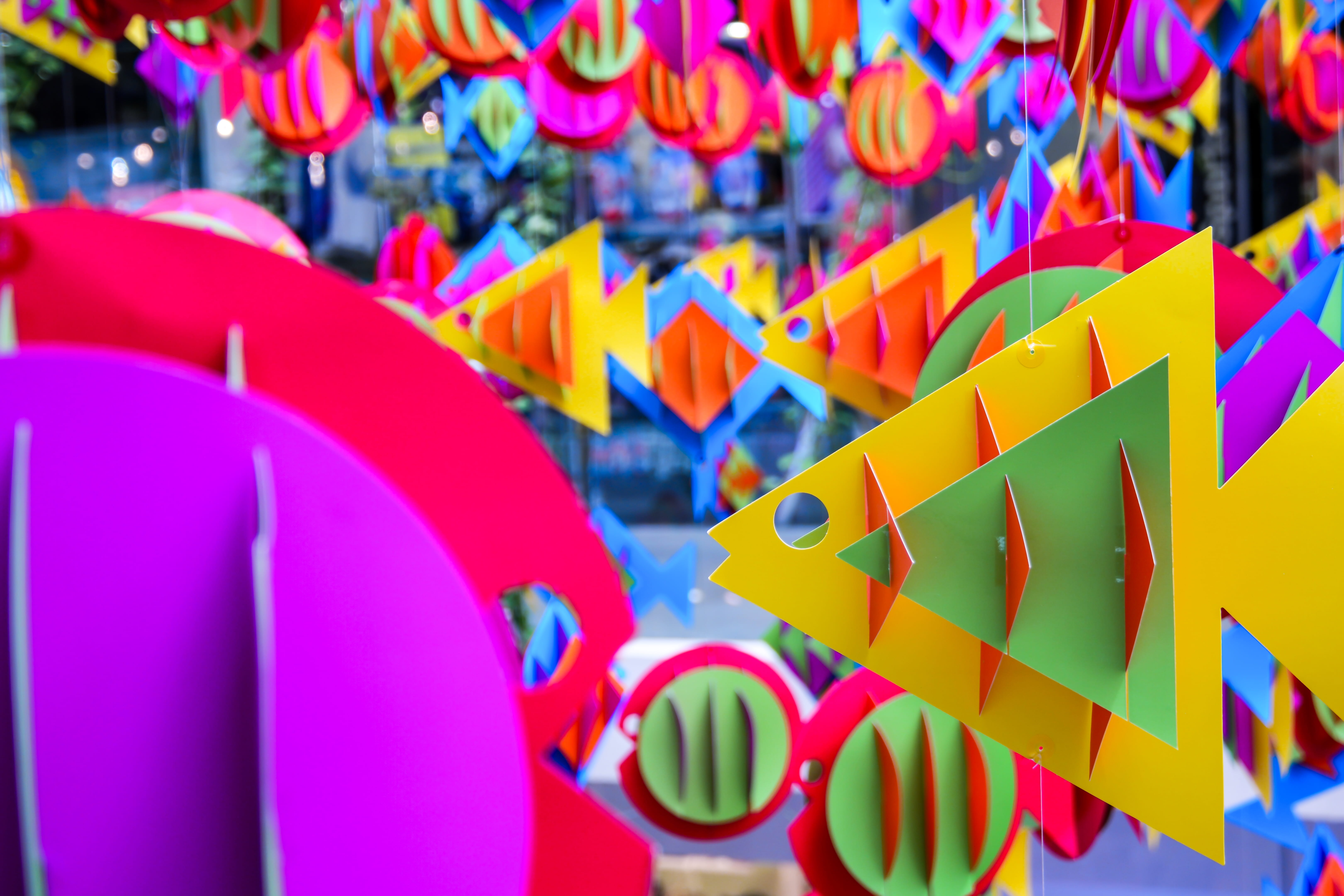craft, focus on foreground, brochure, variation, event, large group of objects, bright color, no people, school of fish, paper, arts, choice, close, texture, HD Wallpaper