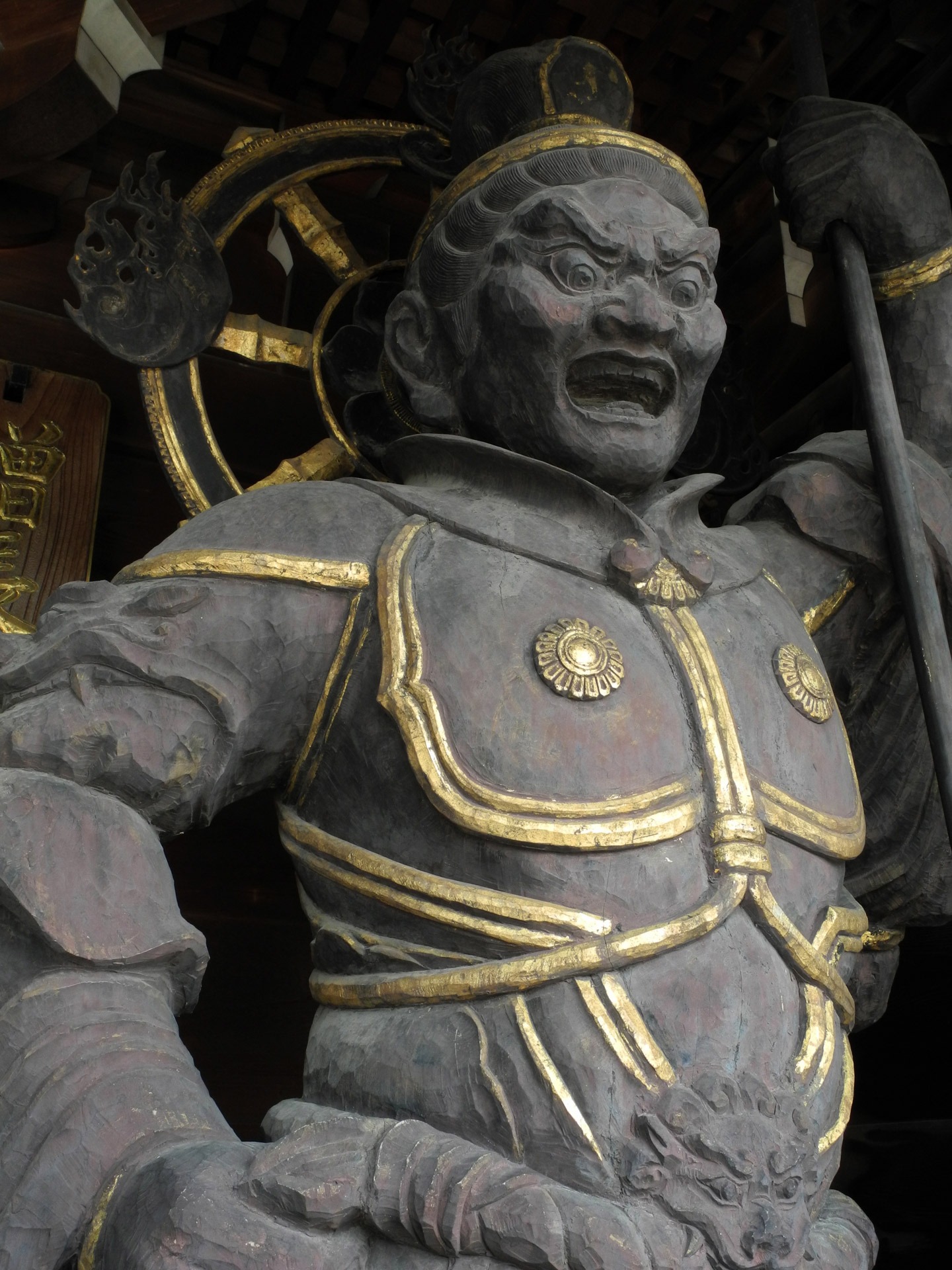 1080P, religion, ornate, belief, close-up, art and craft, day, no people, male likeness, god, craft, built structure, monument, japan, warrior, place of worship, Phone HD Wallpaper