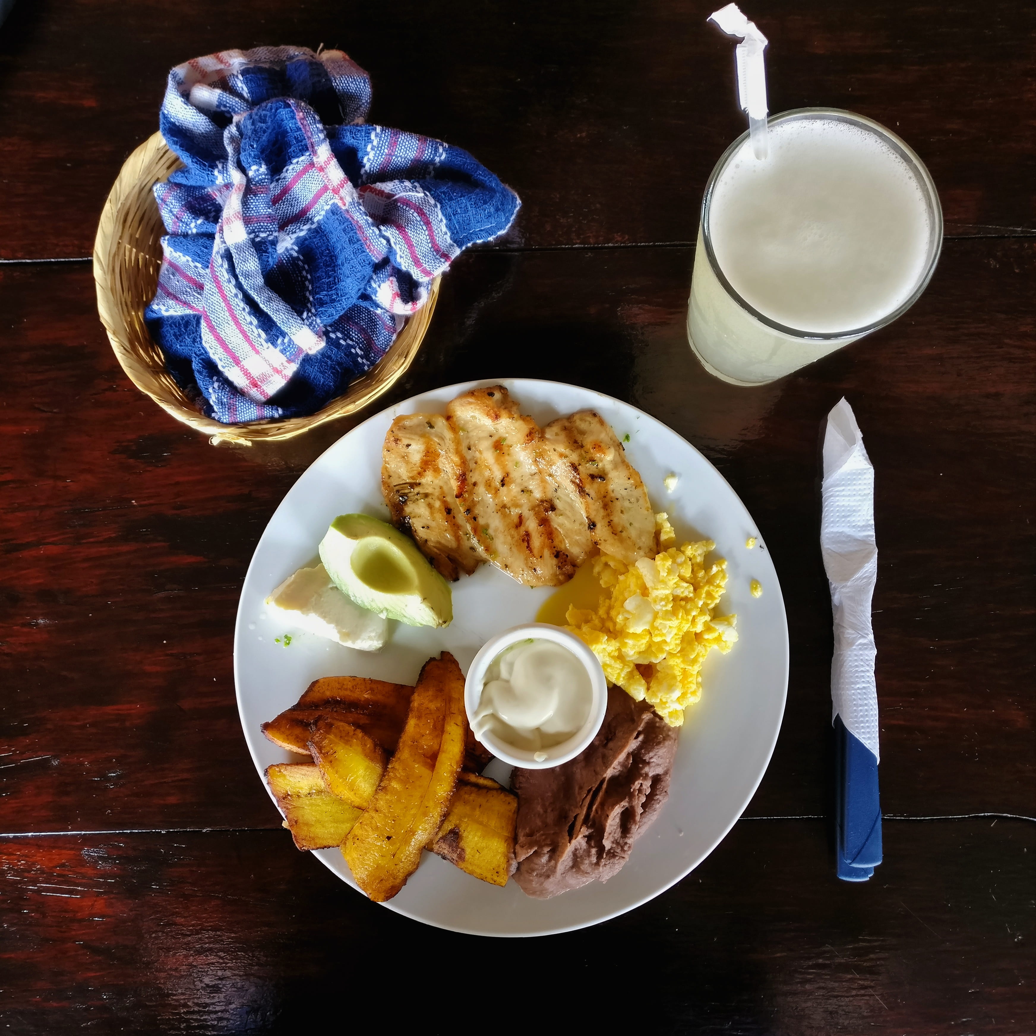 no people, wellbeing, 2K, indoors, ready-to-eat, copán ruinas, directly above, food and drink, breakfast, drink, plate, food, healthy eating, dairy product, Phone HD Wallpaper