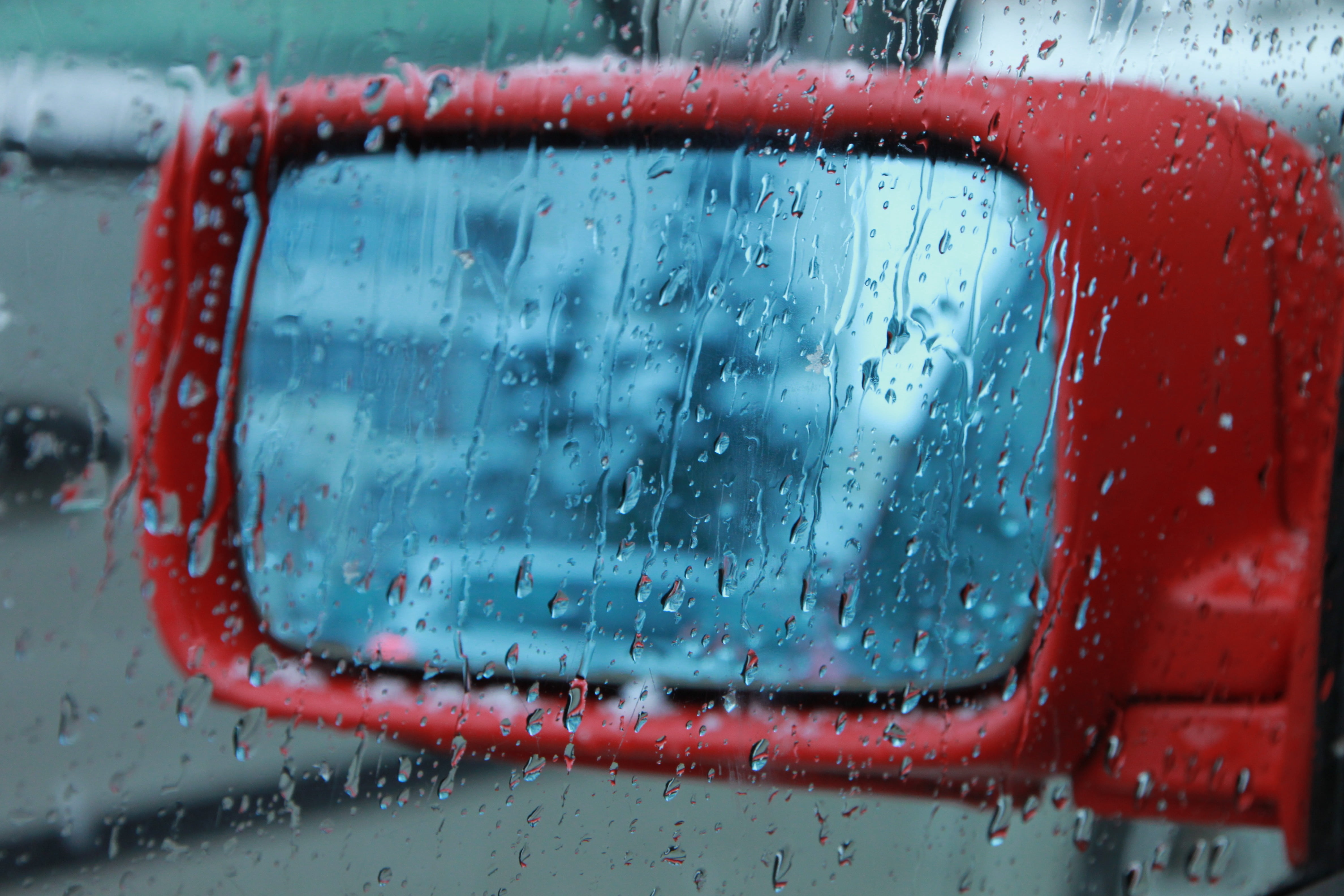 nature, rainy season, red, water, outdoors, raindrop, backgrounds, no people, dripping, full frame, land vehicle, car, glass - material, transparent, glass, HD Wallpaper