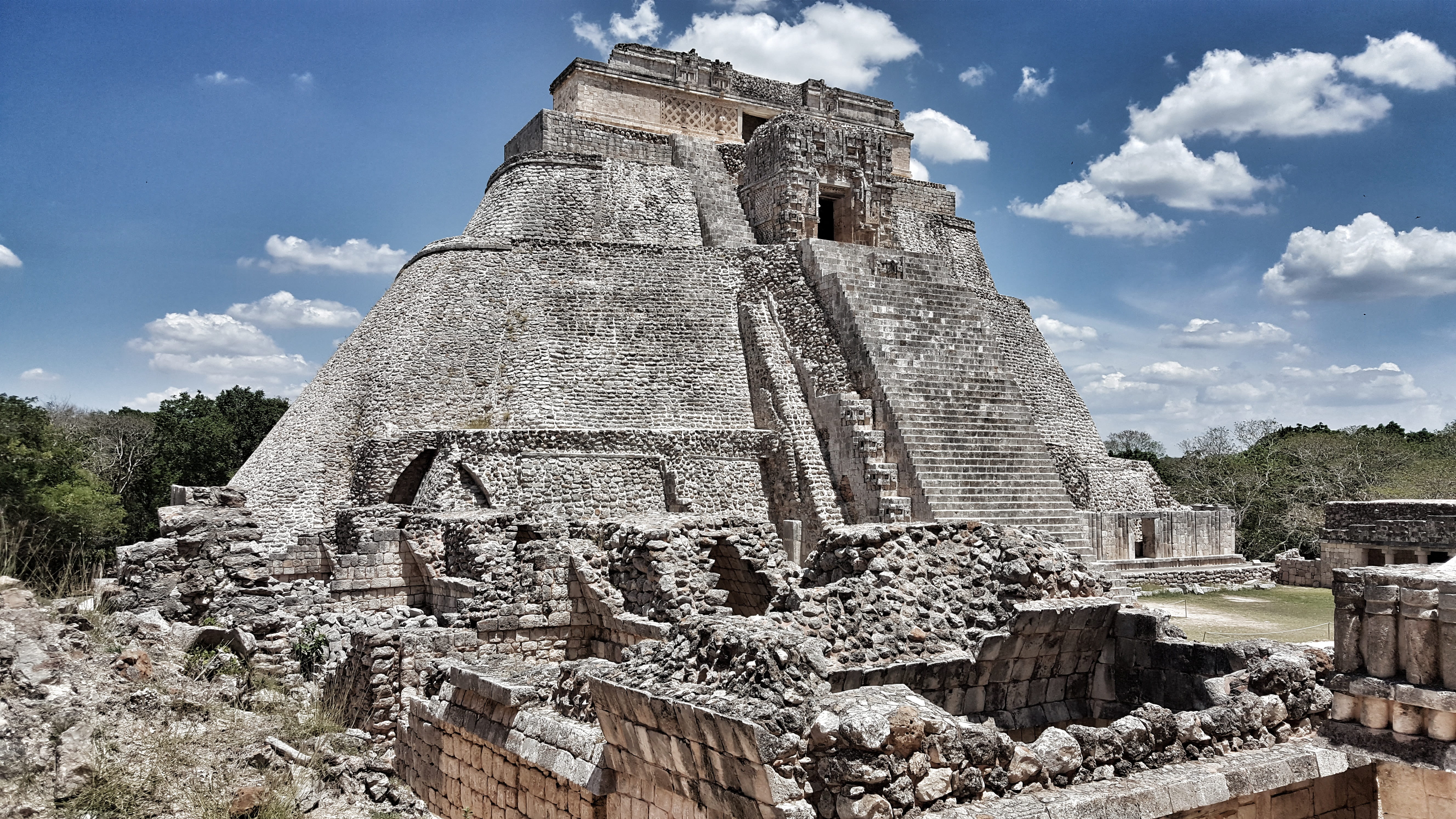mexico, tourism, ancient civilization, built structure, travel, 5K, religion, archaeology, no people, history, building exterior, day, the past, uxmal, HD Wallpaper