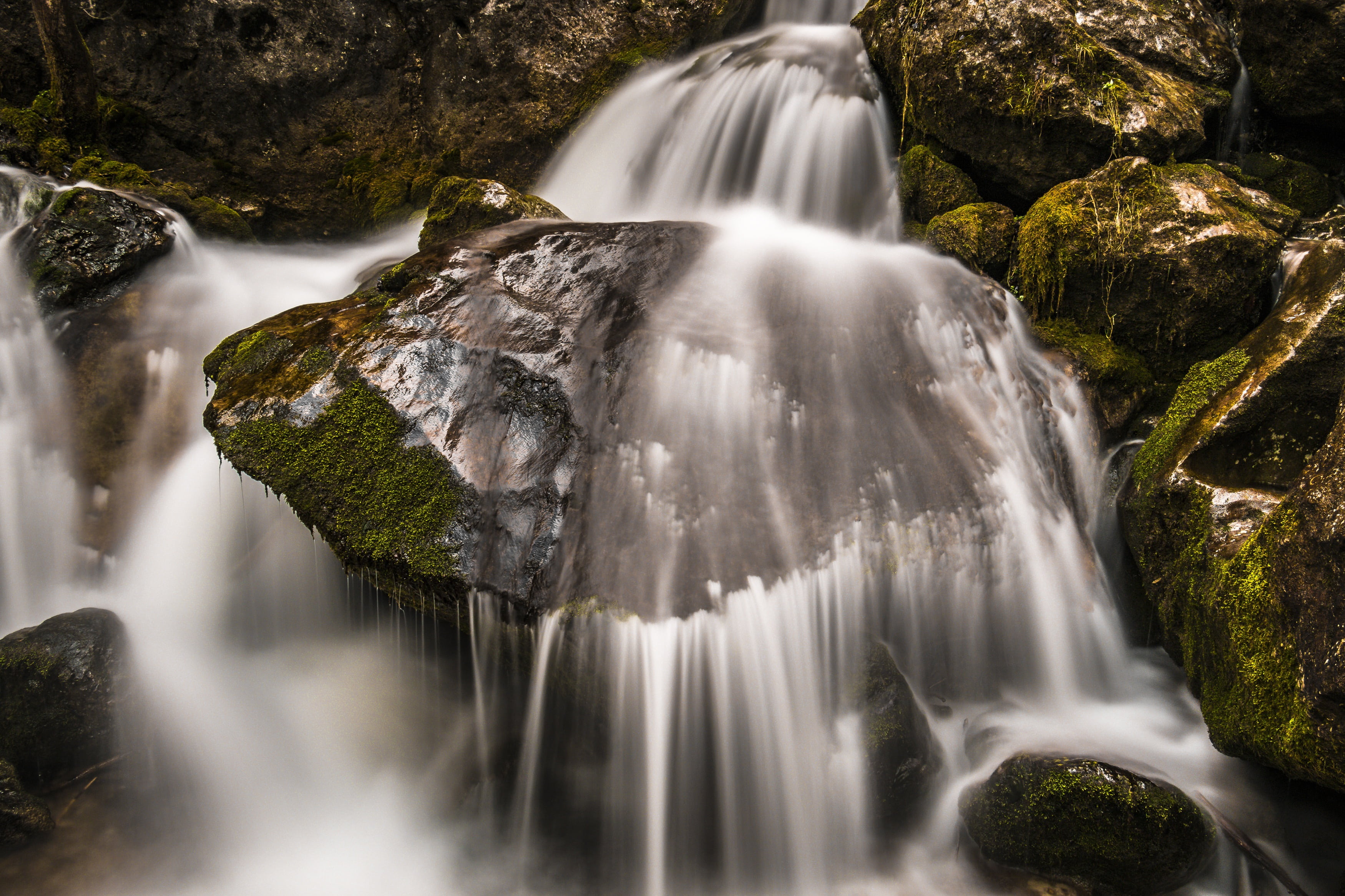 purity, clear, forest, environment, waters, outdoors, romantic, splash, falling, rock, charming, waterfall, water, scenics, 2K, landscape, rock - Object, HD Wallpaper