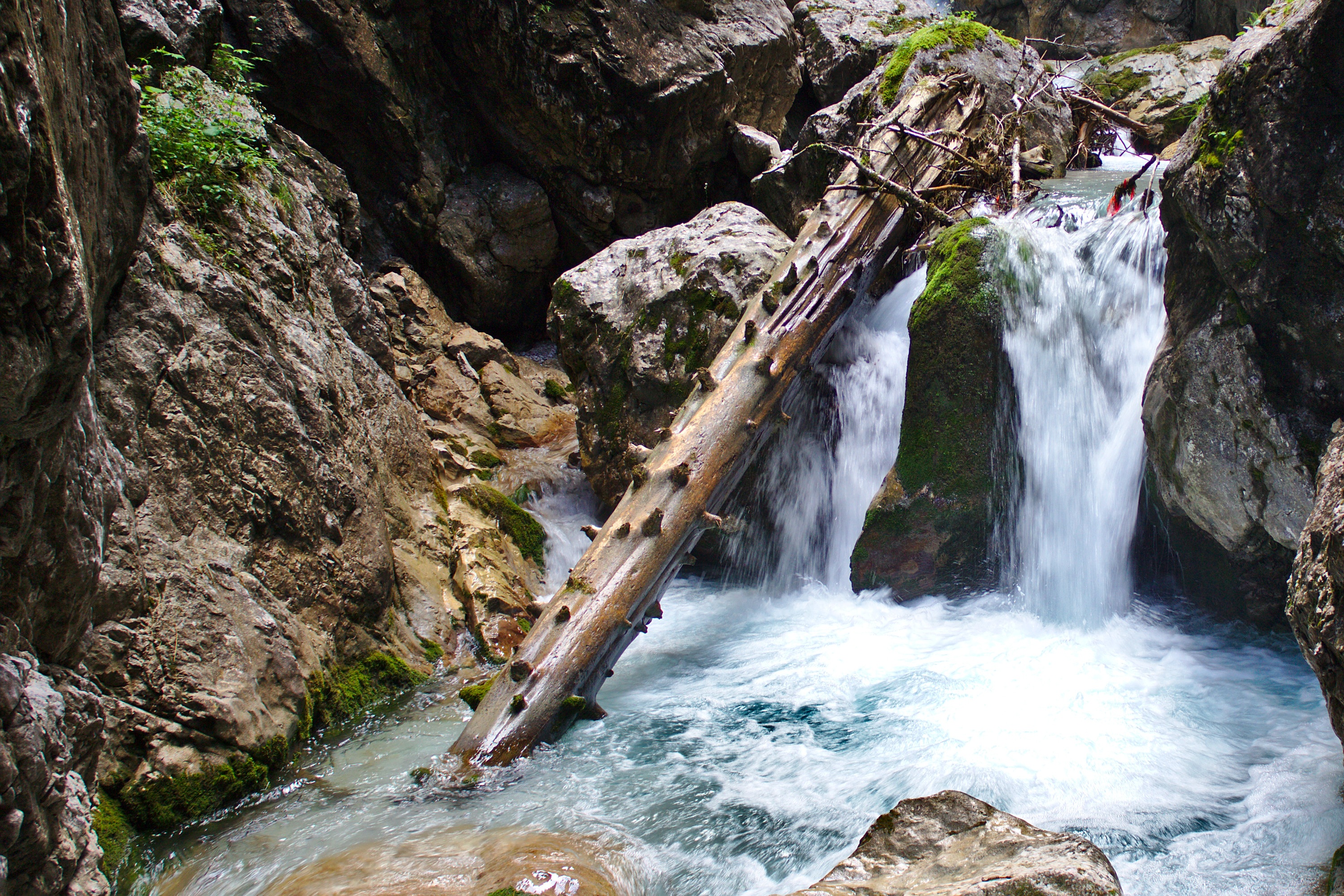 river, rock - Object, scenics - nature, waterfall, creek, flowing water, clammy, stream, bach, mountain, land, long exposure, solid, rock, torrent, murmur, HD Wallpaper