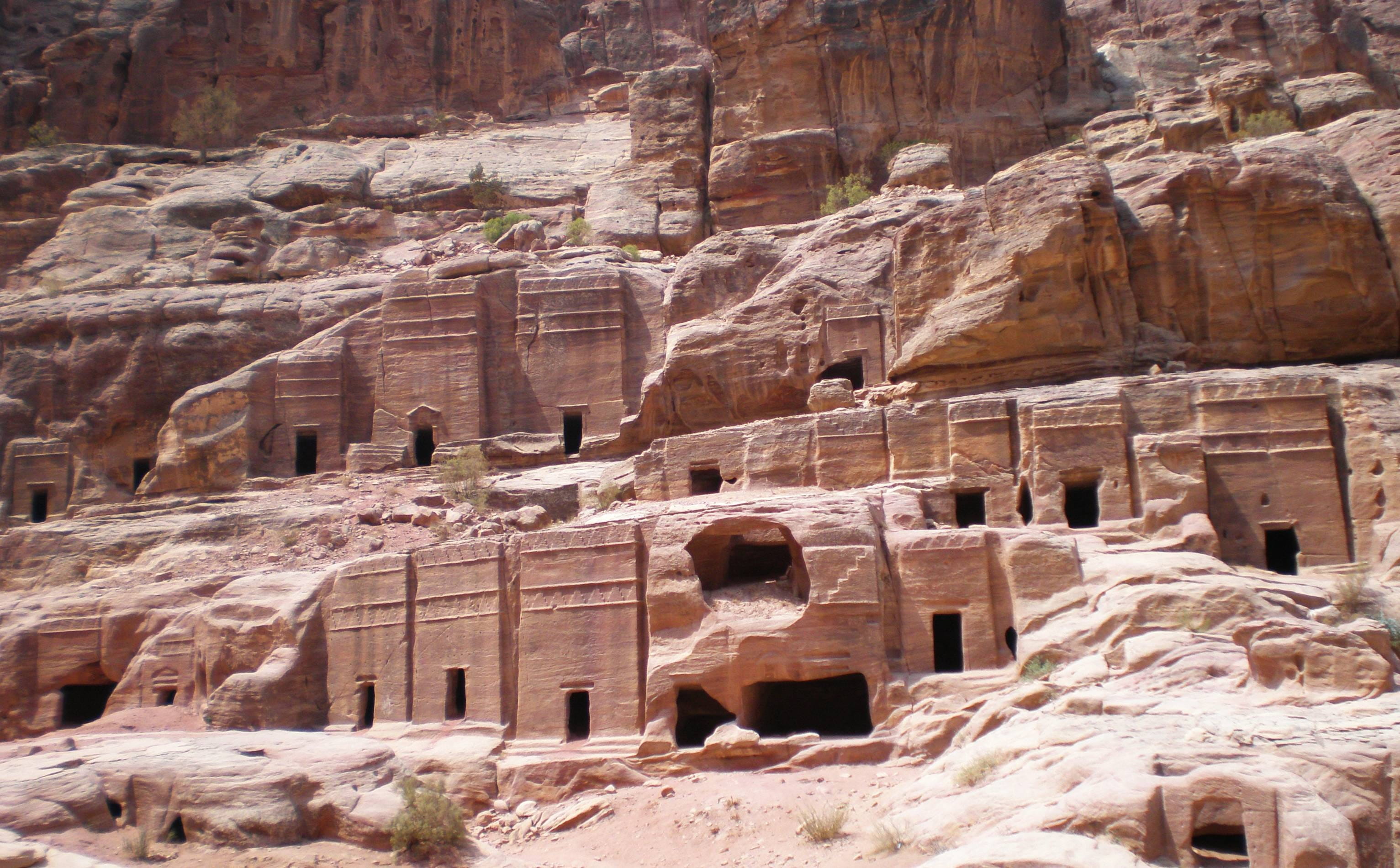 Jordan, ruined, 2K, eroded, history, Petra, archaeology, nature, arid climate, geology, tourism, the past, physical geography, solid, Raqmu, rock - object, HD Wallpaper