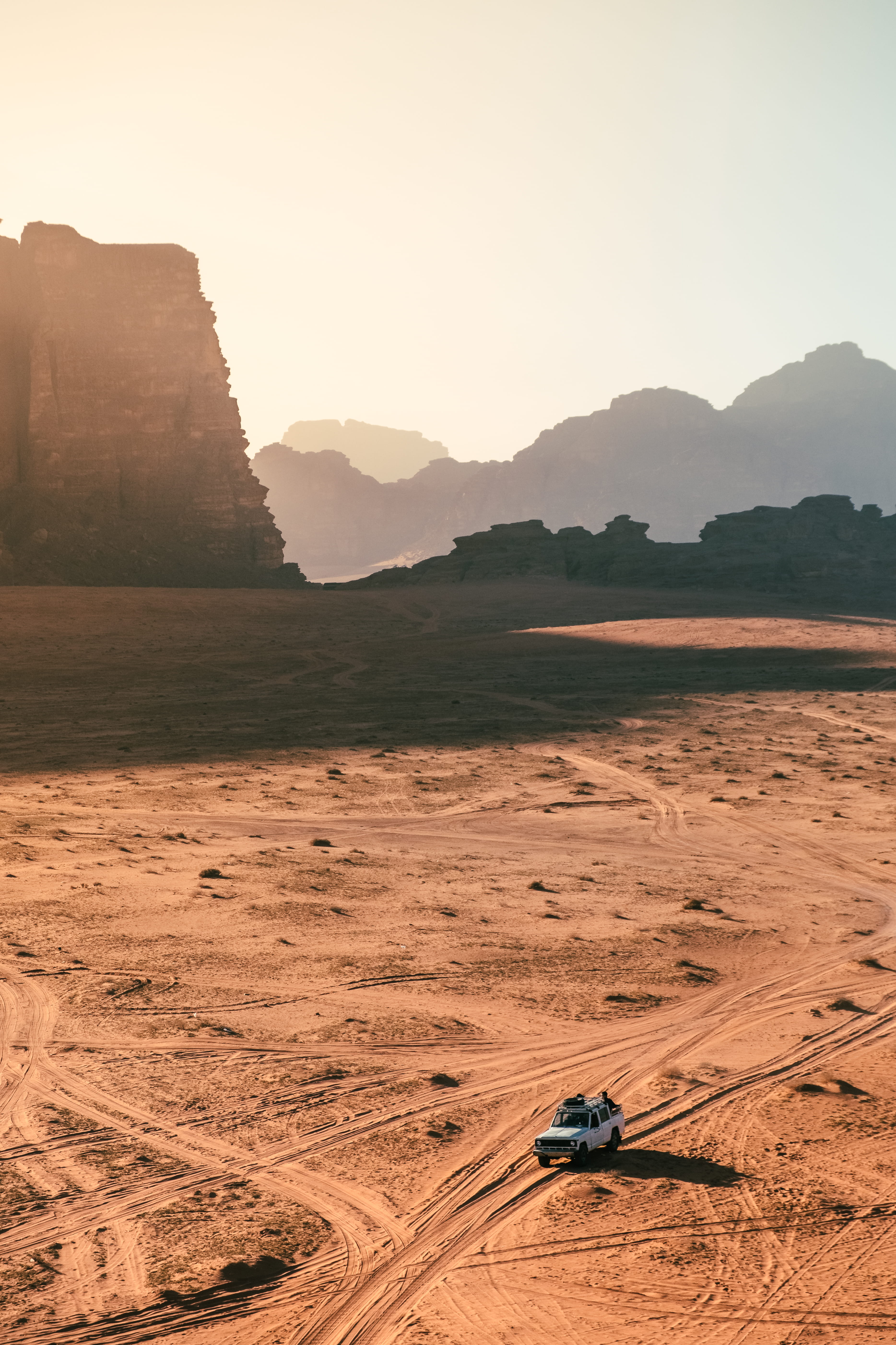 one animal, tank, sand, arid climate, brown, military, soil, 5K, scenics - nature, pickup, mountain range, army, nature, wadi rum, toyota, animal themes, Phone HD Wallpaper