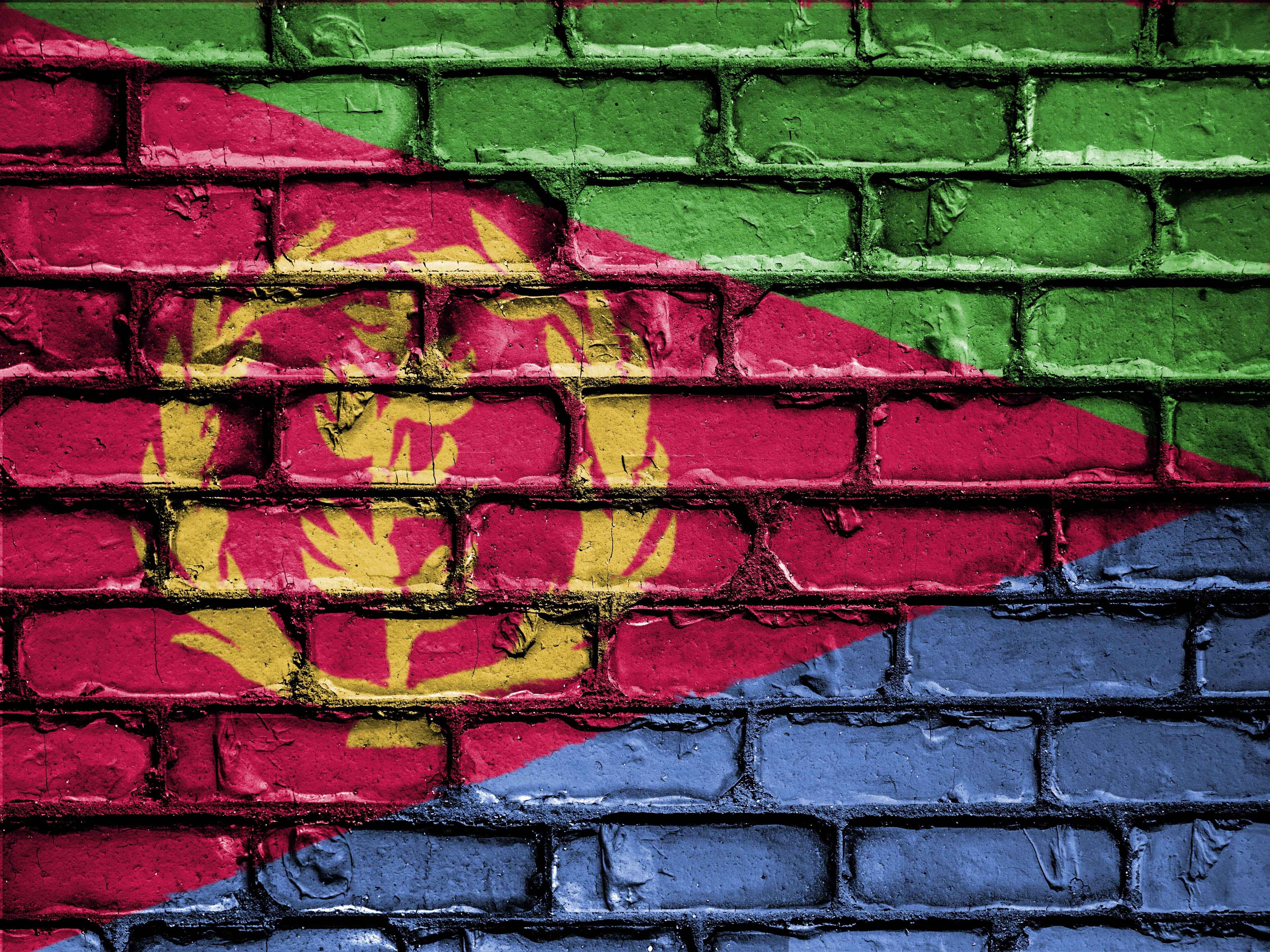 architecture, brick, patriotic, patriotism, outdoors, eritrea, 4K, art and craft, symbol, day, creativity, bricks, banner, building exterior, patriot, HD Wallpaper