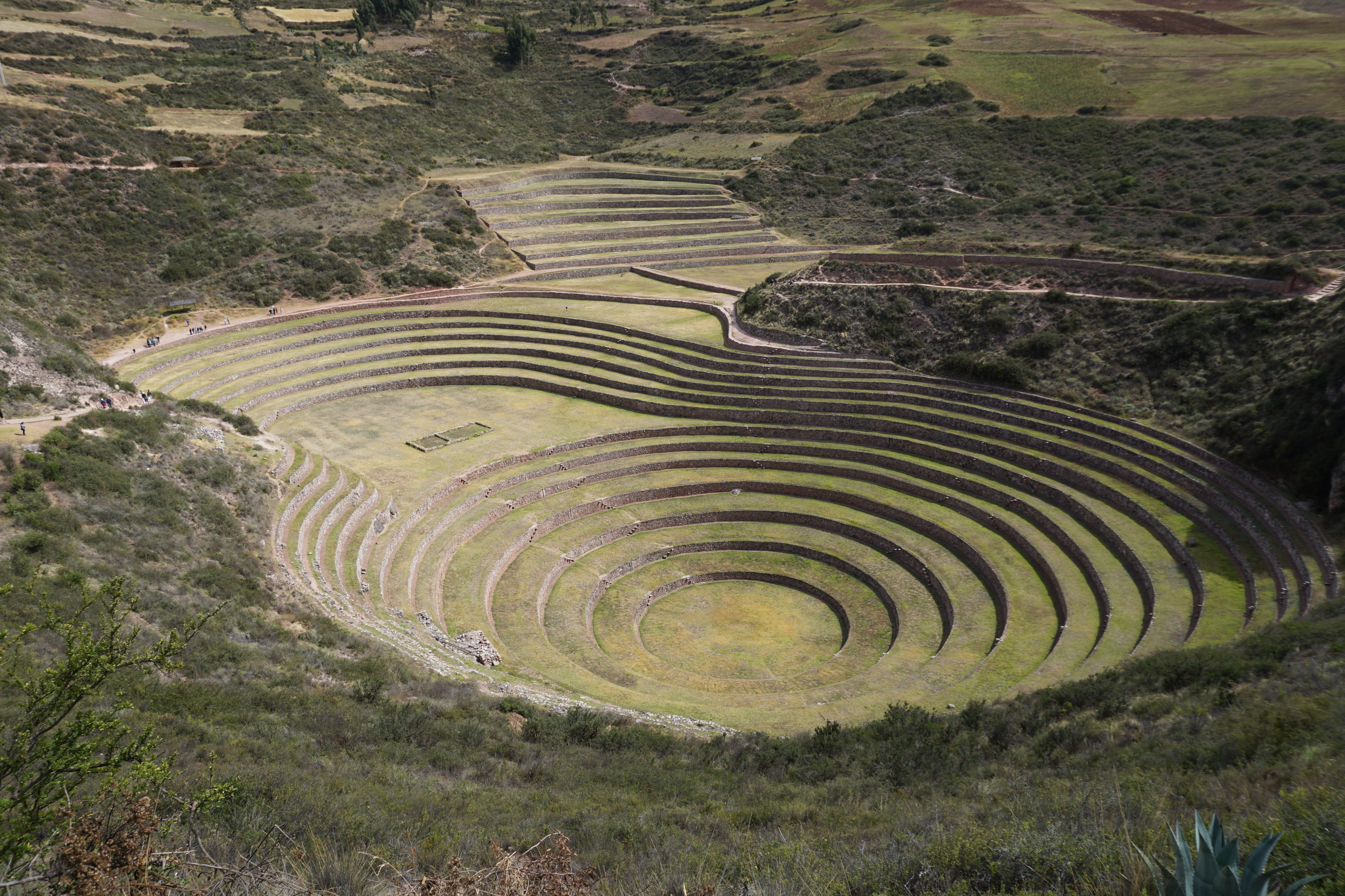 outdoors, inca, history, high angle view, plant, architecture, terrace, travel, ruined, landscape, 5K, the past, travel destinations, amphitheater, peru, HD Wallpaper