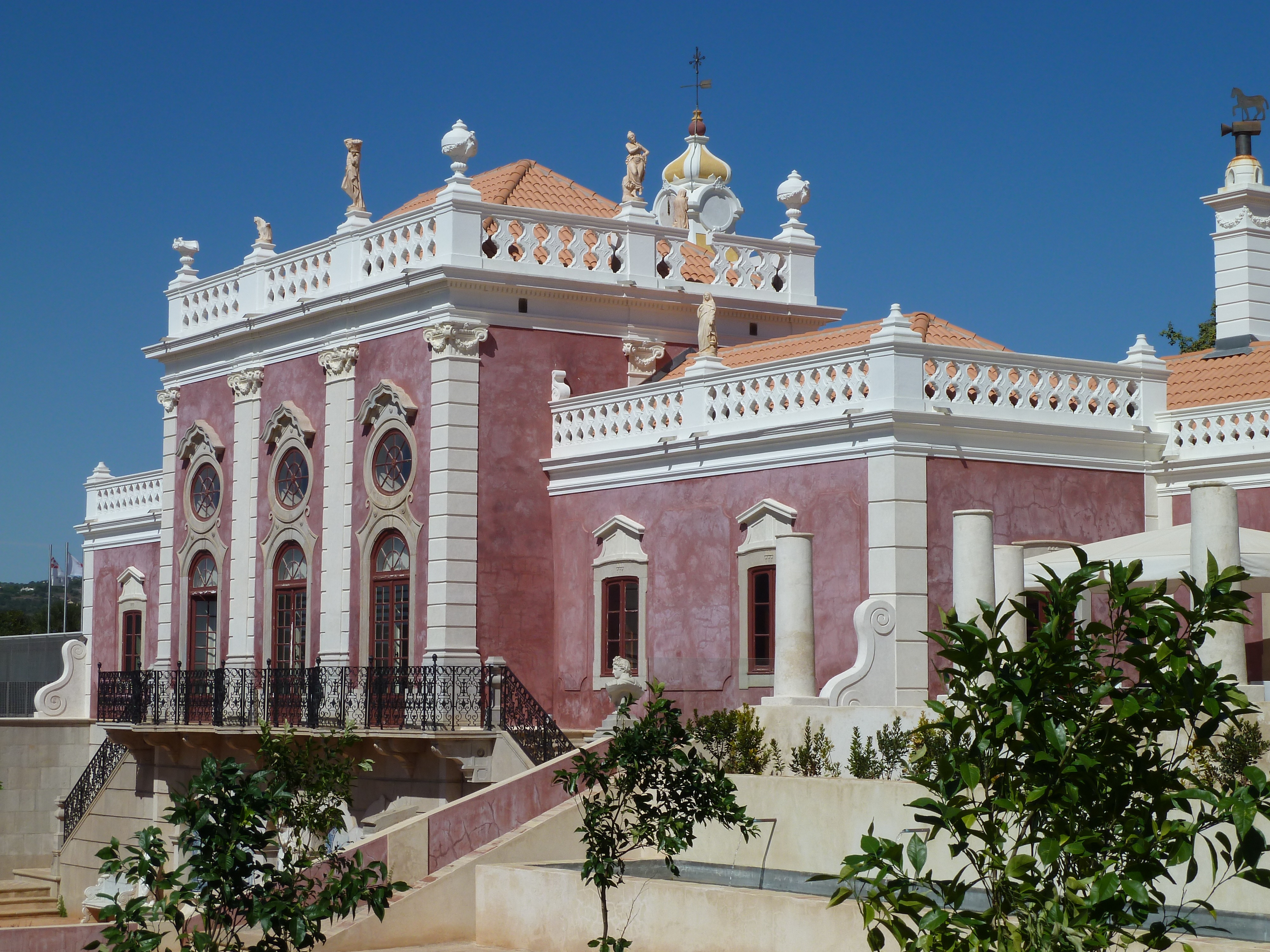 clear sky, sky, day, history, low angle view, construction, architecture, religion, sunlight, building, built structure, estoi, estate, no people, building exterior, HD Wallpaper