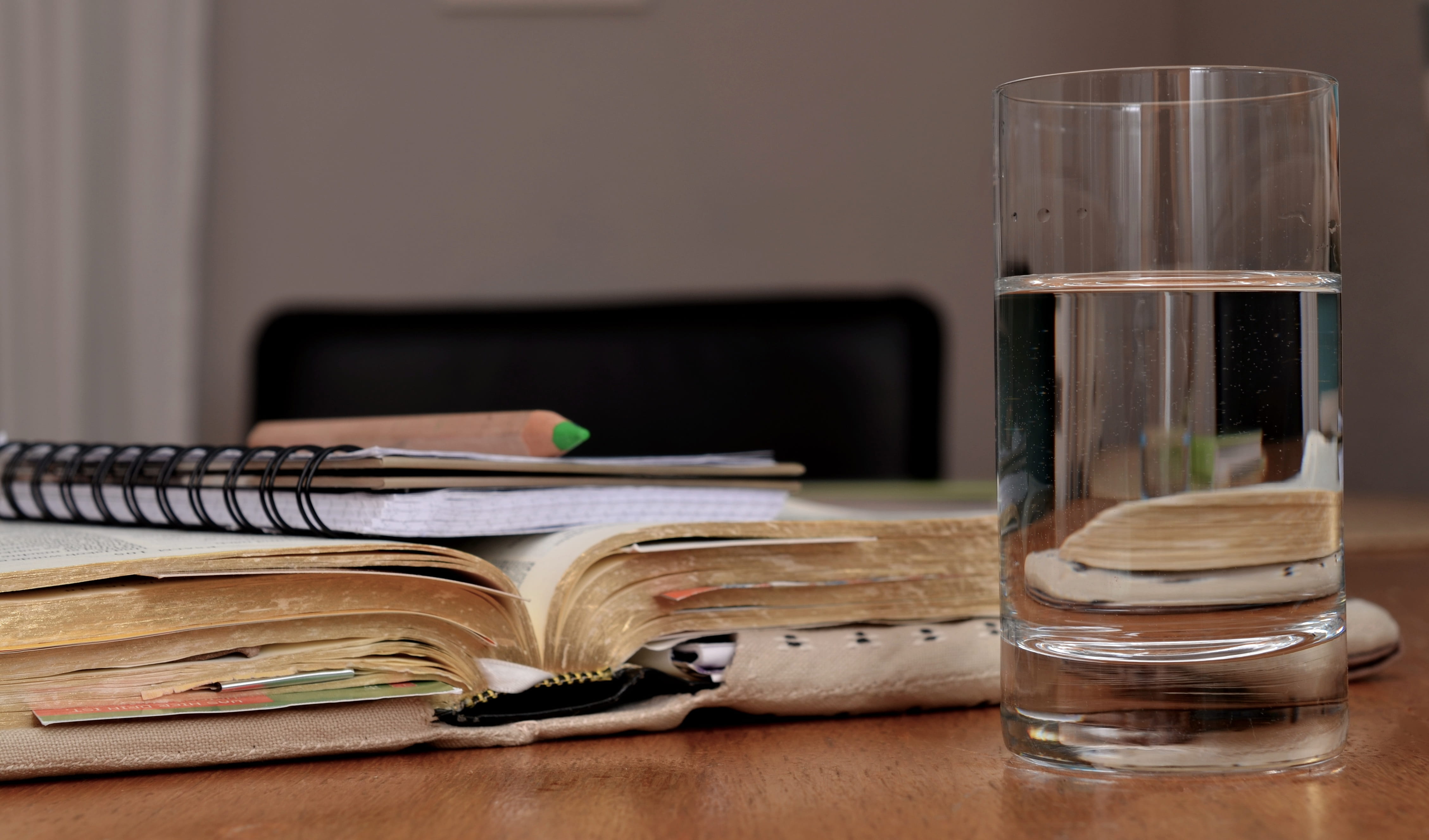 close-up, refreshment, title, accounting, water, book, 4K, note, publication, drink, water glass, furniture, textbook, notes, learning, document, learn, HD Wallpaper