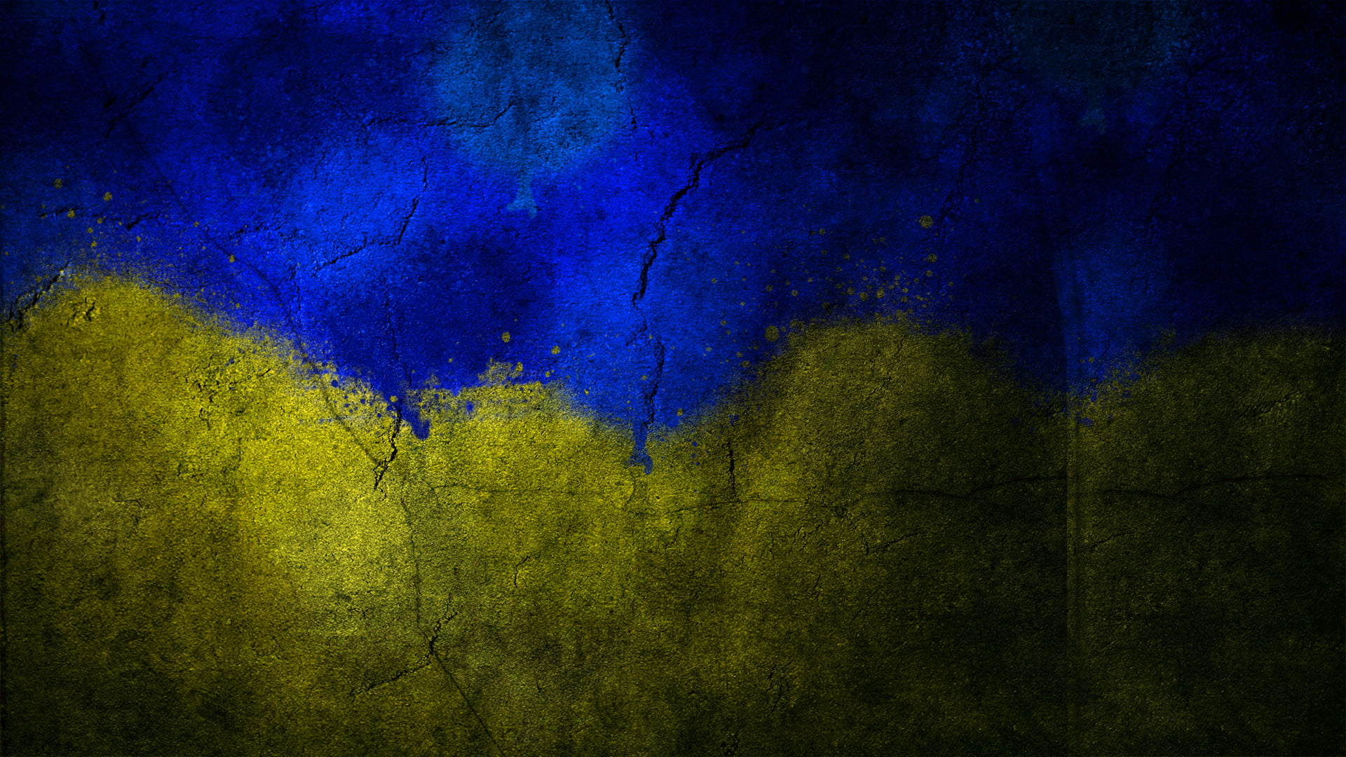 backgrounds, flag, cement, creativity, messy, cracked, yellow, painted, old, architecture, material, textile, concrete Wall, distressed, full frame, blue, HD Wallpaper