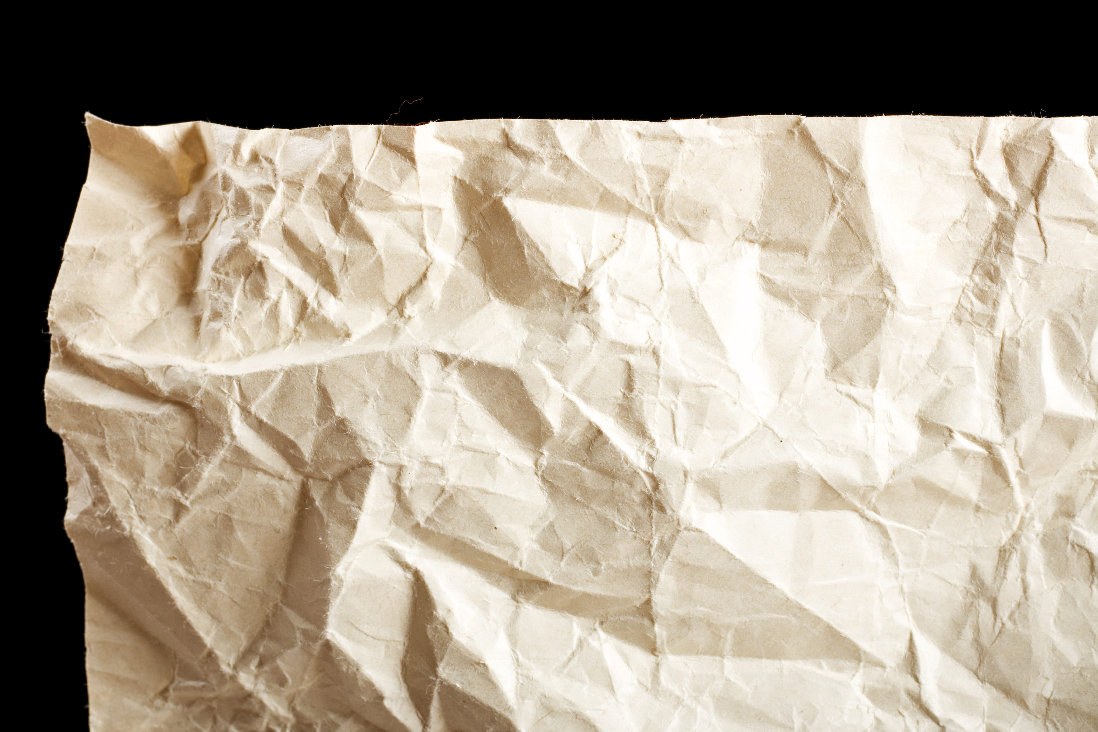 backgrounds, rough, textured, wrinkled, copy space, con2011, white color, crumpled, grunge, abstract, studio shot, no people, black background, HD Wallpaper