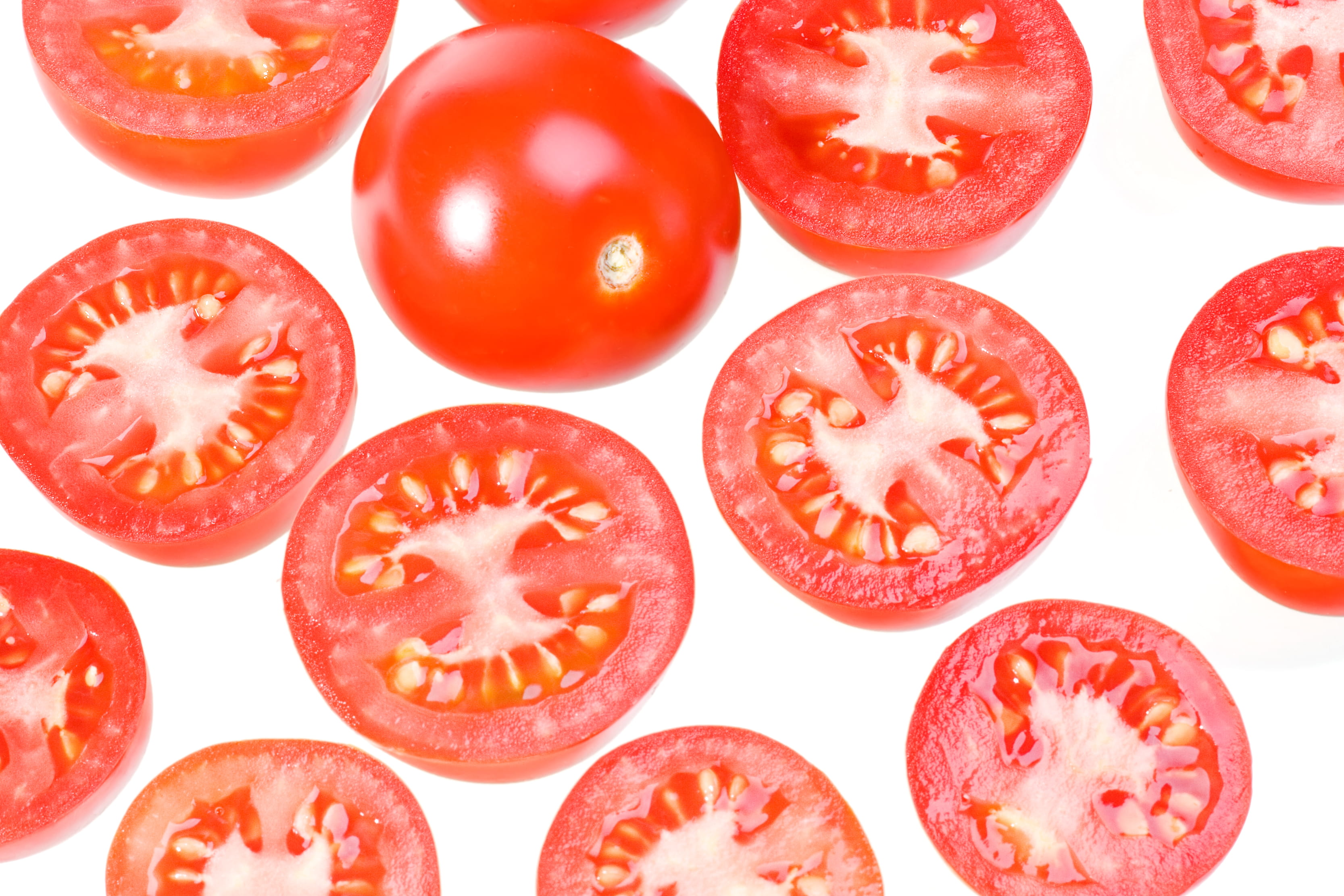 2K, ripe, fresh, snack, no people, con2011, nobody, vegetable, white background, vegetarian food, red, wellbeing, group, freshness, fruit, close-up, healthy eating, HD Wallpaper