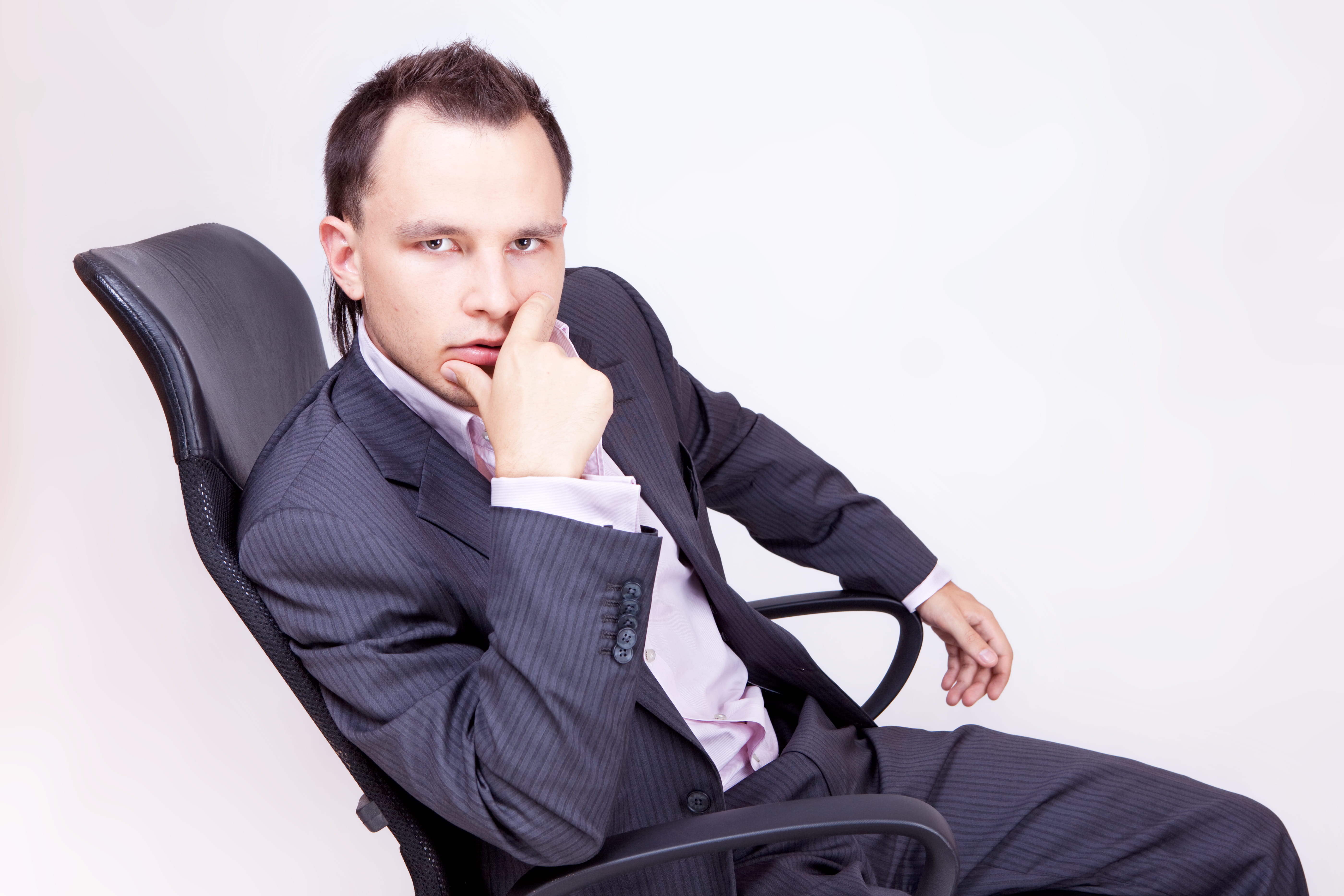 male, studio shot, males, contemplation, suit, well-dressed, people, adult, shot, men, menswear, coat, man, business, studio, sitting, 5K, one, looking at camera, HD Wallpaper