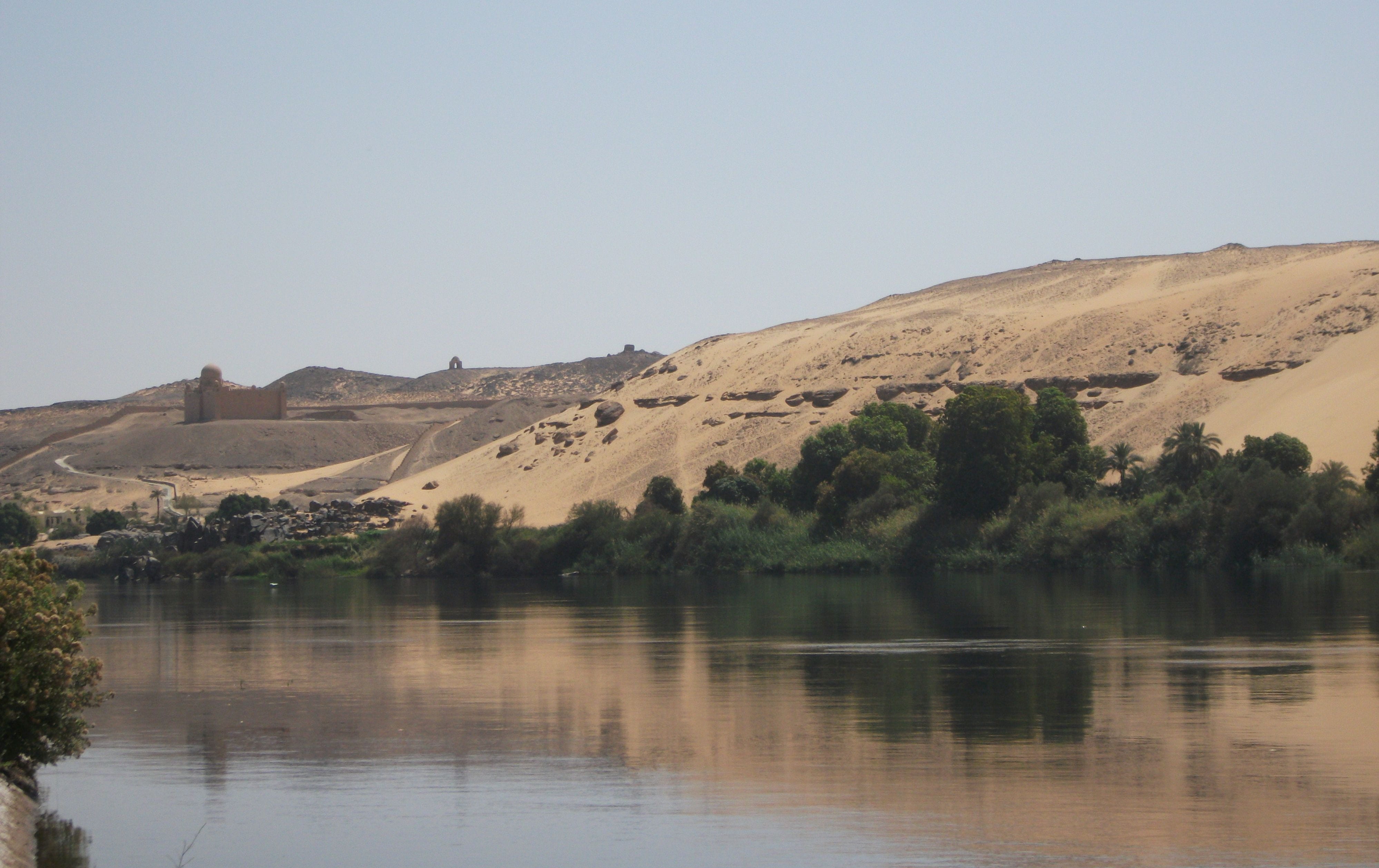 reflection, scenics - nature, beauty in nature, desert, tree, outdoors, river nile, nature, tranquil scene, 4K, no people, sky, mountain, riverscape, lake, HD Wallpaper