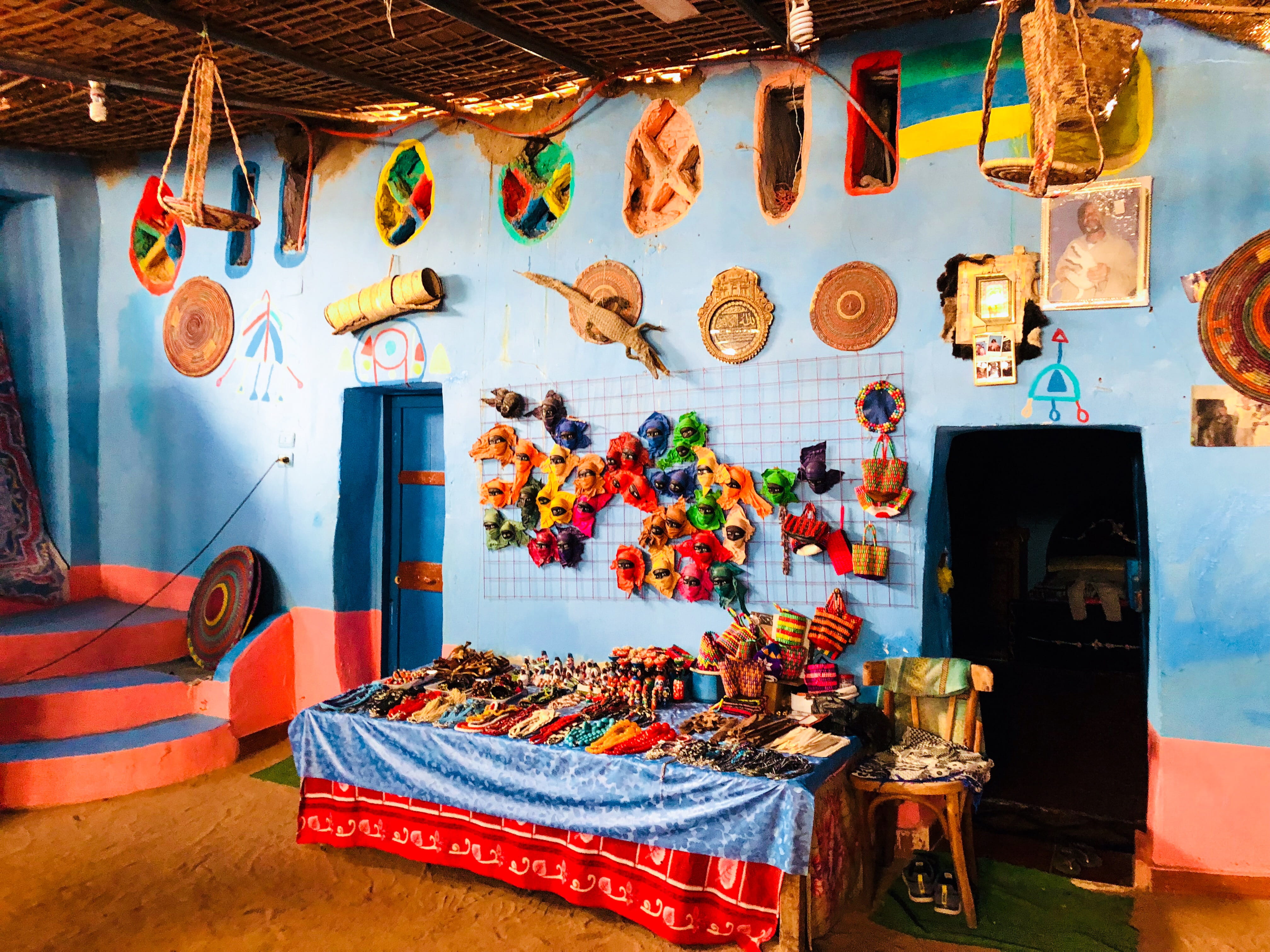 aswan, multi colored, lighting equipment, textile, large group of objects, table, handmade, wall - building feature, absence, 4K, hanging, creativity, HD Wallpaper