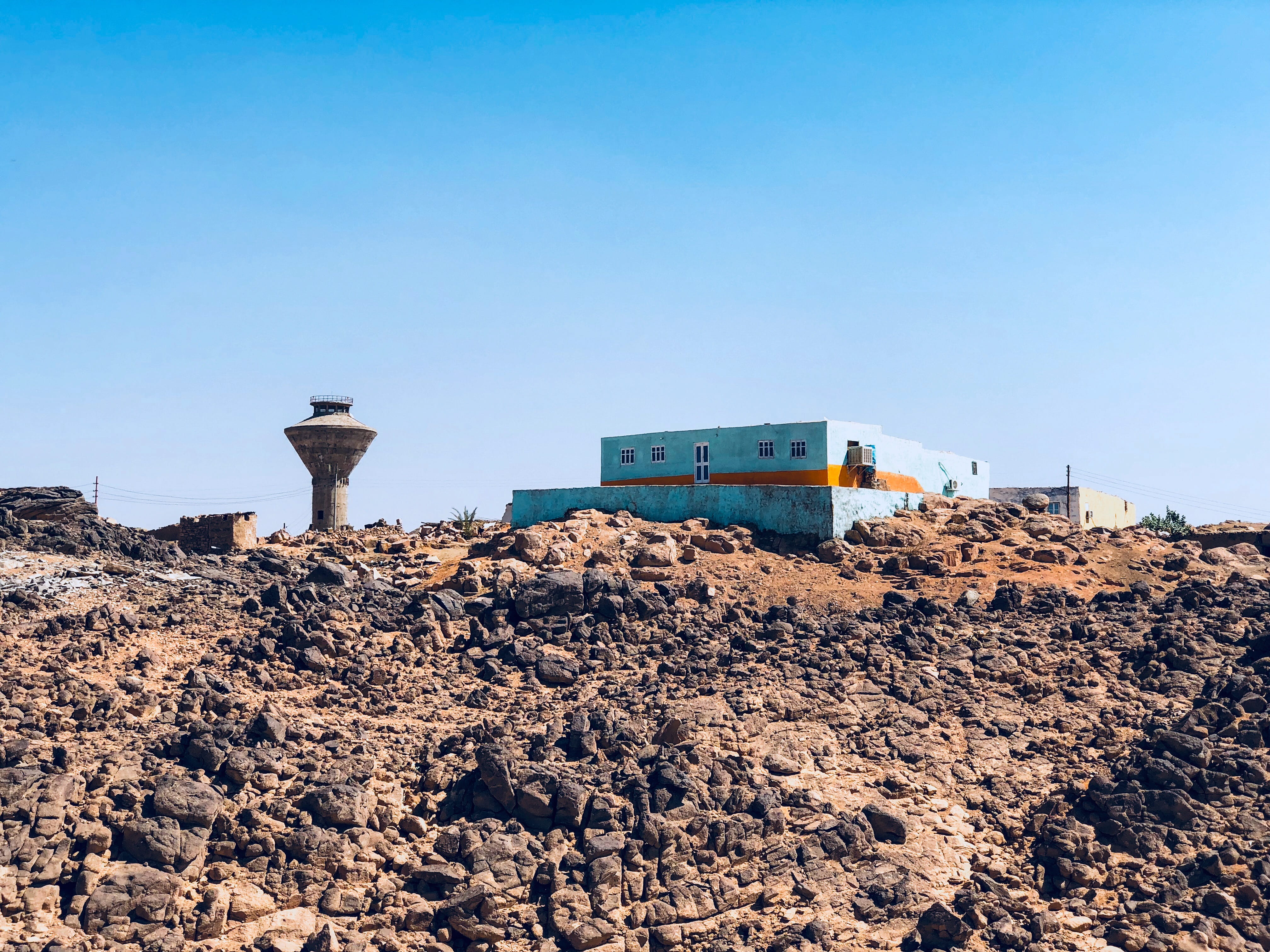 rock - object, ocean, stone, land vehicle, sky, egypt, mode of transportation, construction industry, concrete, outdoors, rock, construction site, copy space, HD Wallpaper