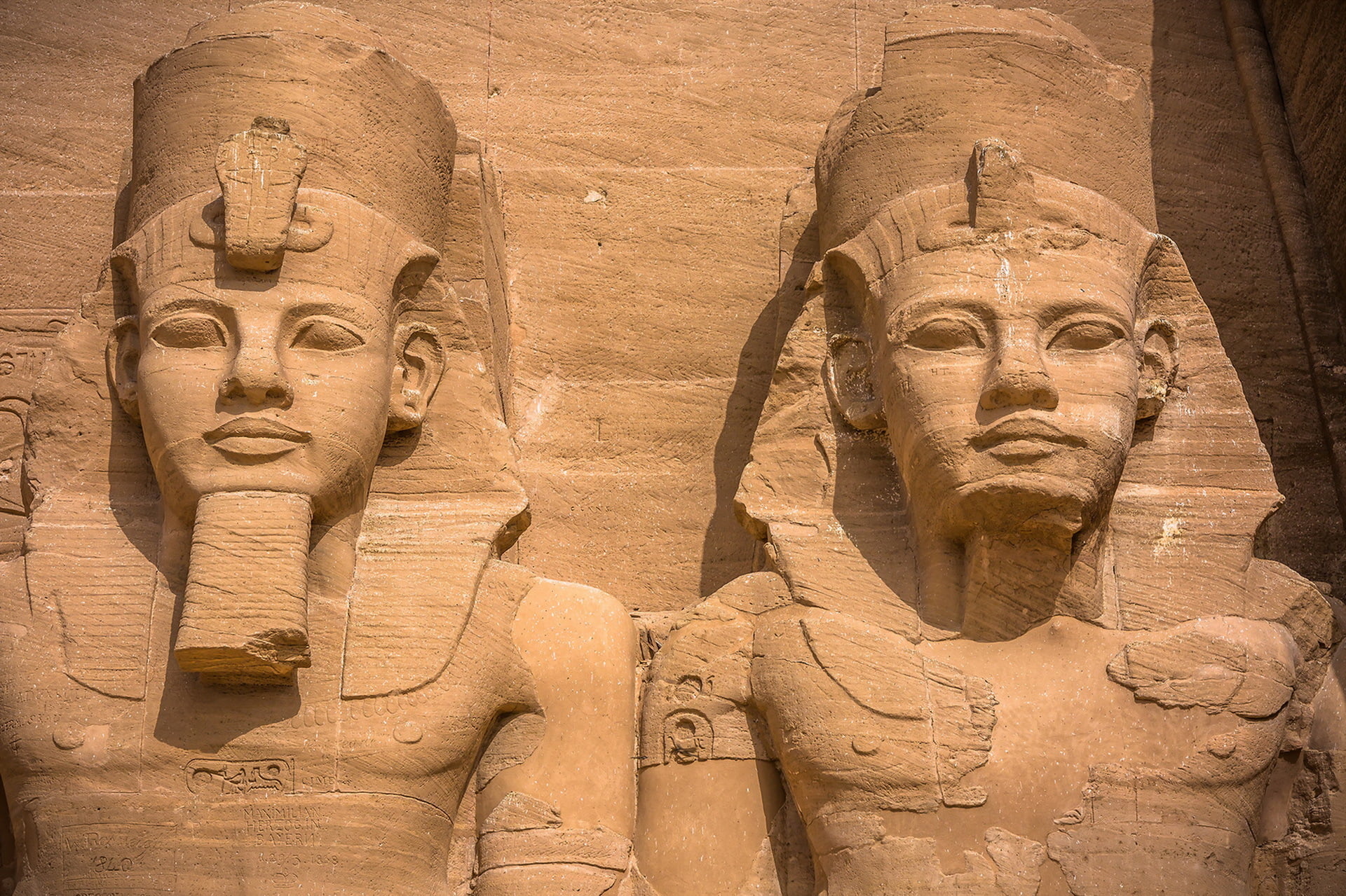 ancient, 1080P, statues, Abu Simbel, HD Wallpaper