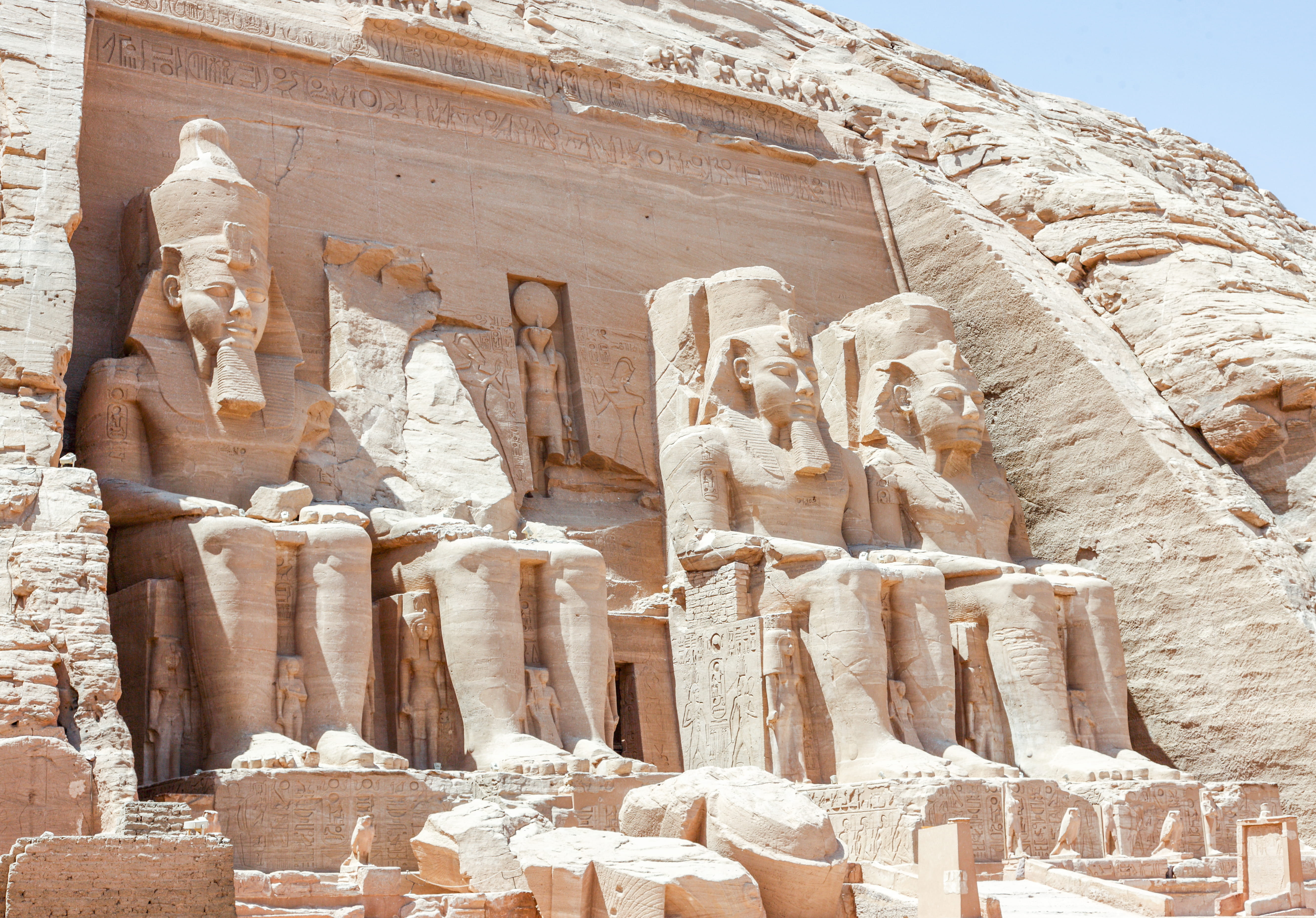 craft, male likeness, religion, antiquity, travel destinations, ancient civilization, temple, representation, archaeology, built structure, abu simbel temples, HD Wallpaper