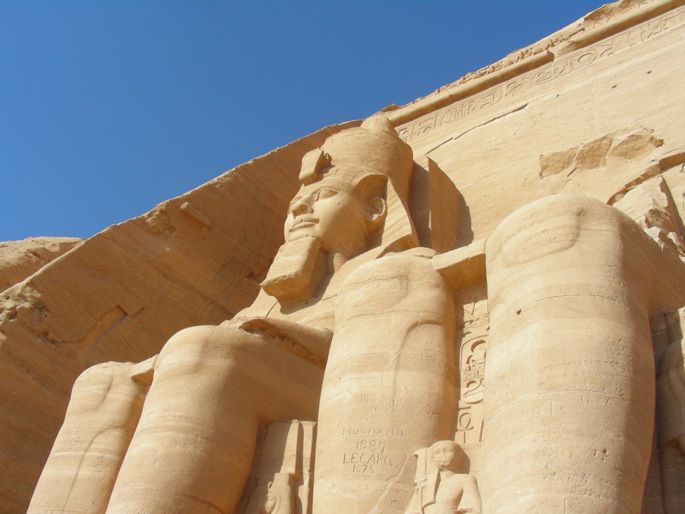 2K, archaeology, travel destinations, old, temple, architecture, statue, the past, representation, pharaohs, sculpture, history, architectural column, HD Wallpaper