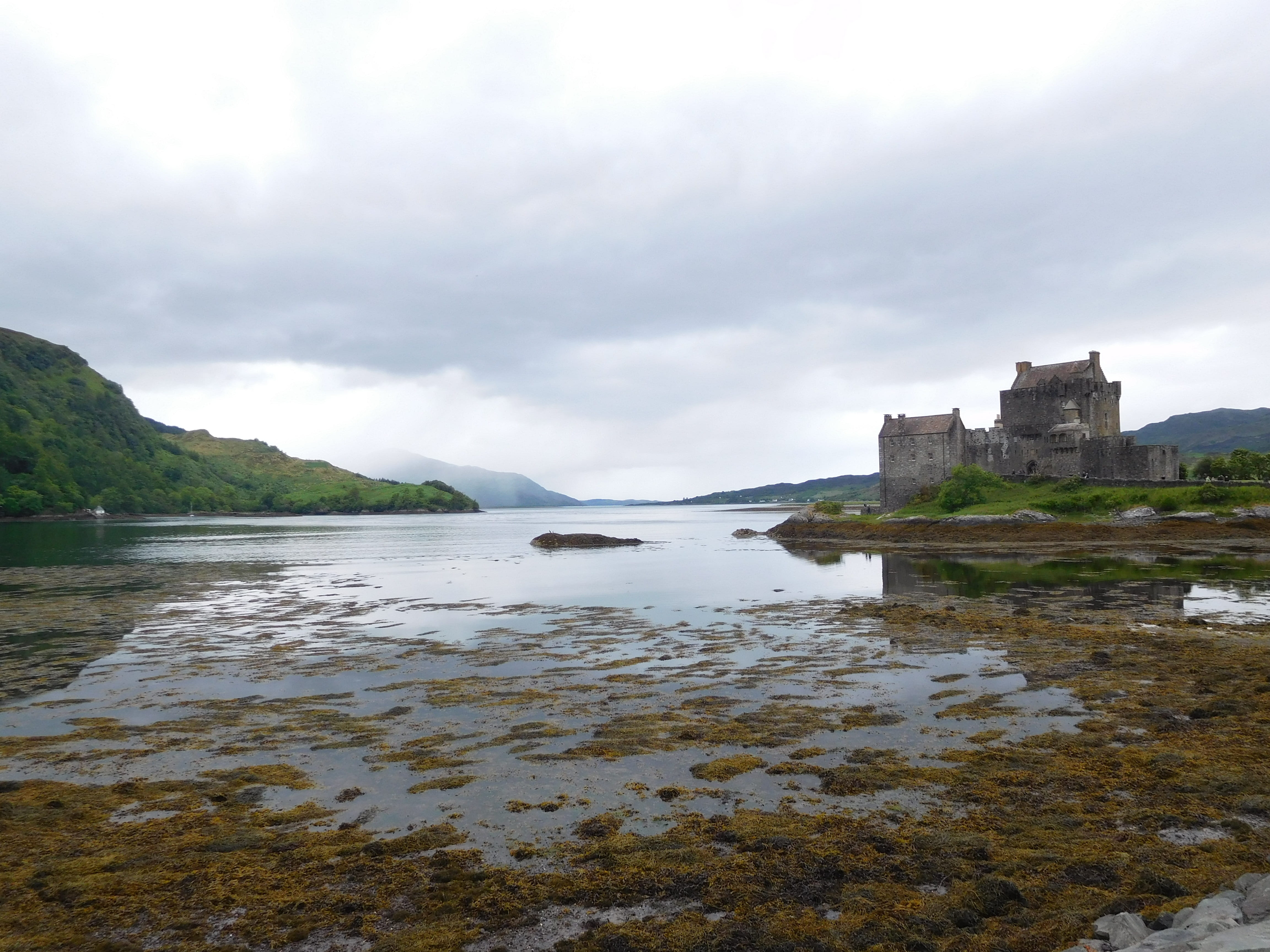 built structure, no people, outdoors, sky, plant, travel destinations, water, landmark, eilean donan castle, beauty in nature, non-urban scene, flowing water, HD Wallpaper