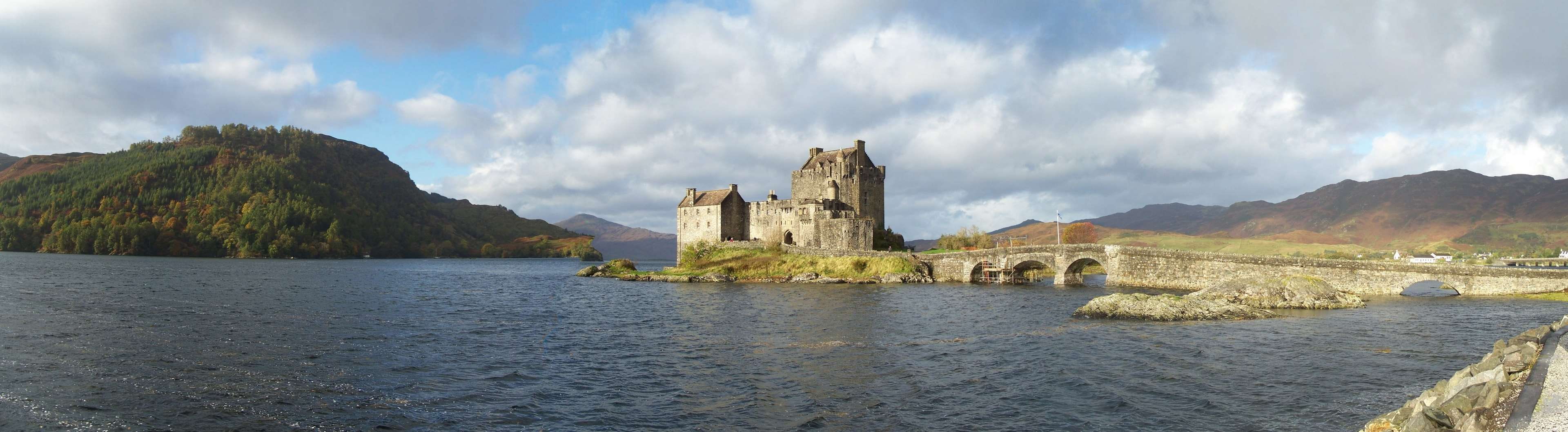 travel destinations, nature, water, scenic, loch, scenics - nature, castle, outdoors, the past, landmark, sea, built structure, no people, building exterior, HD Wallpaper