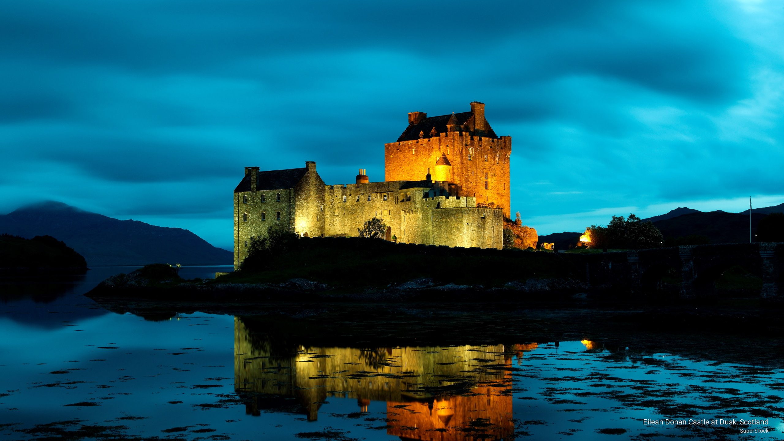 scotland, eilean, 2K, castle, Architecture, donan, dusk, HD Wallpaper