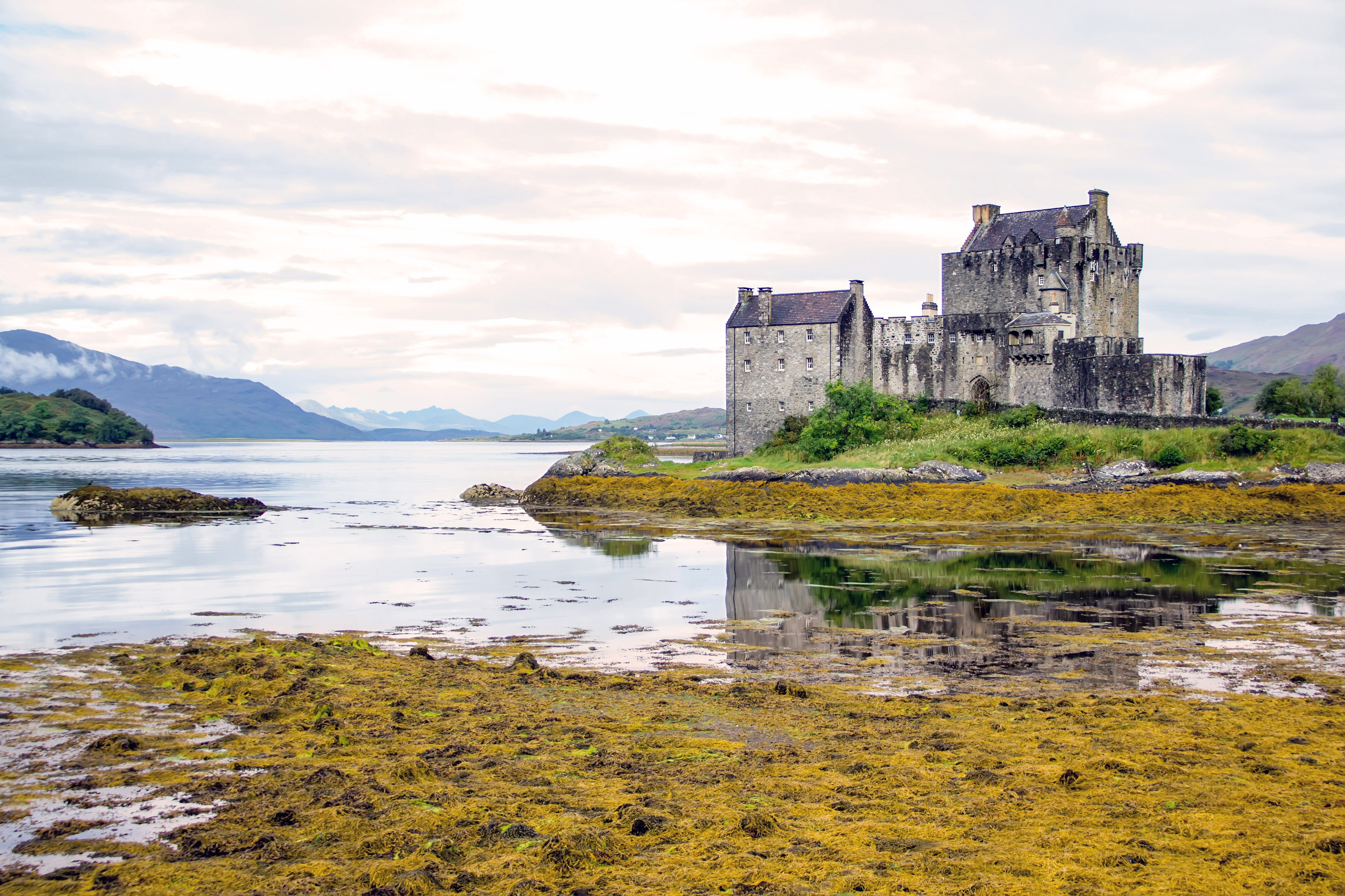 landscape, ruined, nature, the past, travel destinations, beauty in nature, mountain, building exterior, architecture, highlands, 5K, day, history, building, HD Wallpaper
