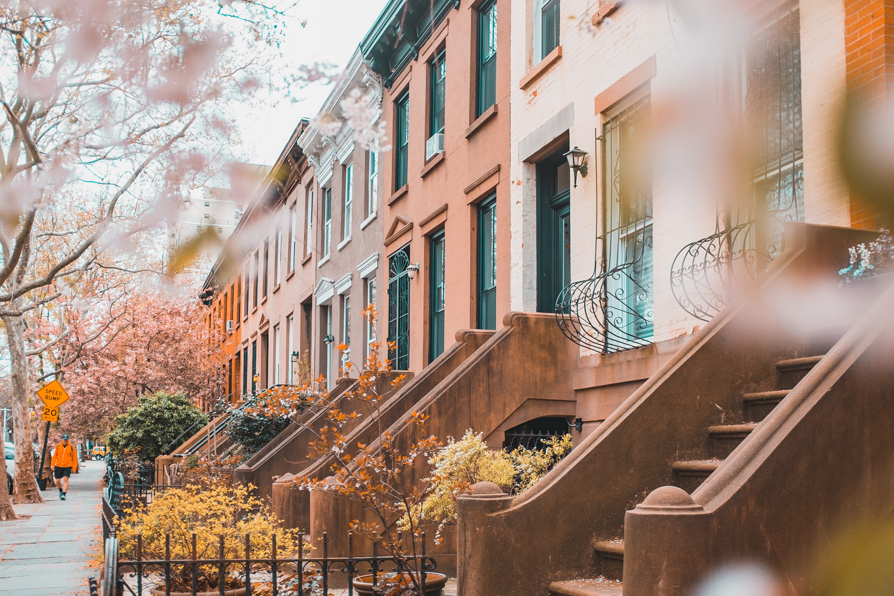banister, neighborhood, outdoors, brooklyn, city, nature, growth, human, person, building exterior, metropolis, residential district, high rise, window, HD Wallpaper