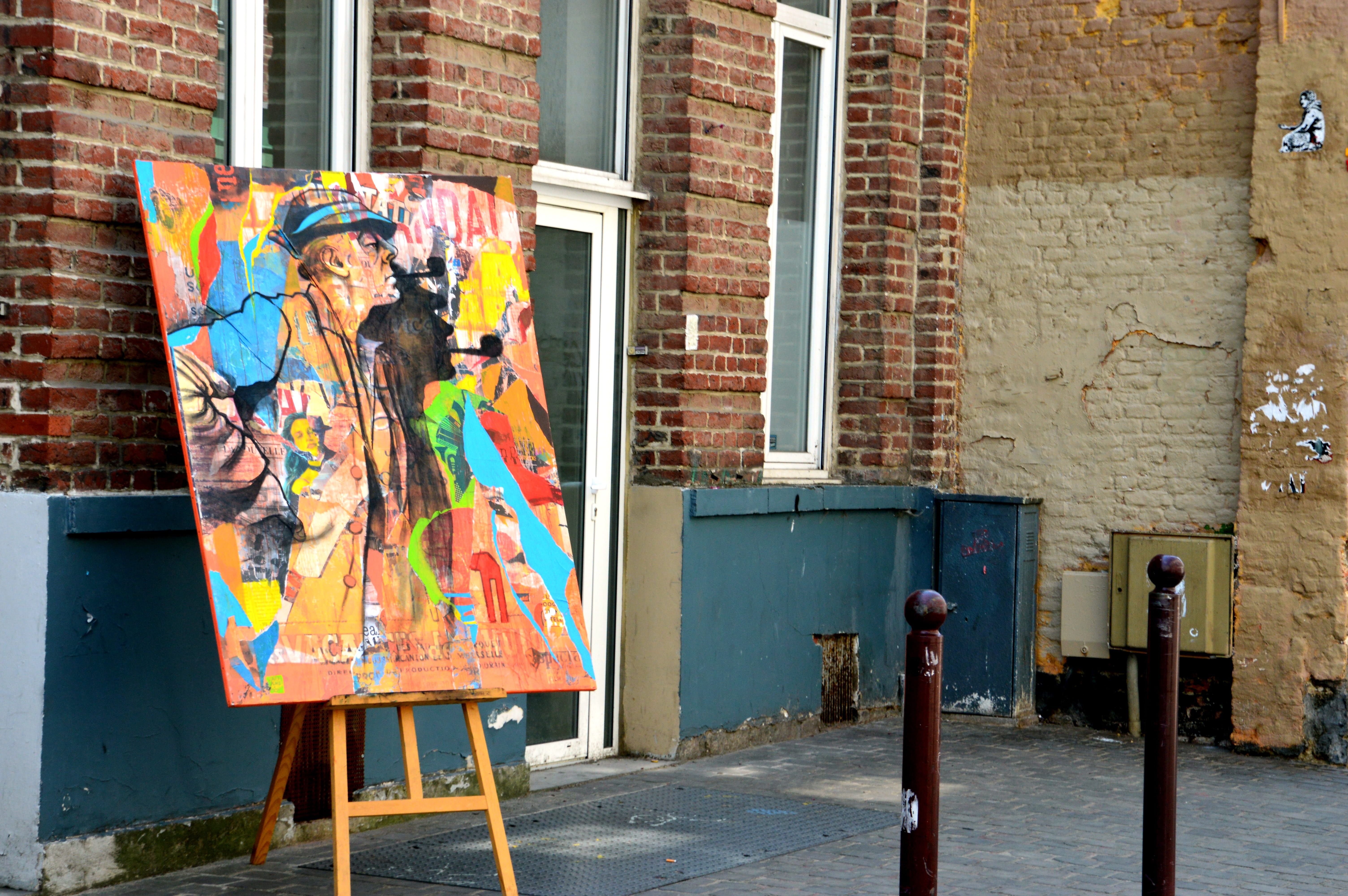 district of vieux-lille, exhibition, built structure, multi colored, 5K, old lille, representation, lille, painting, gallery of painting, wall - building feature, HD Wallpaper