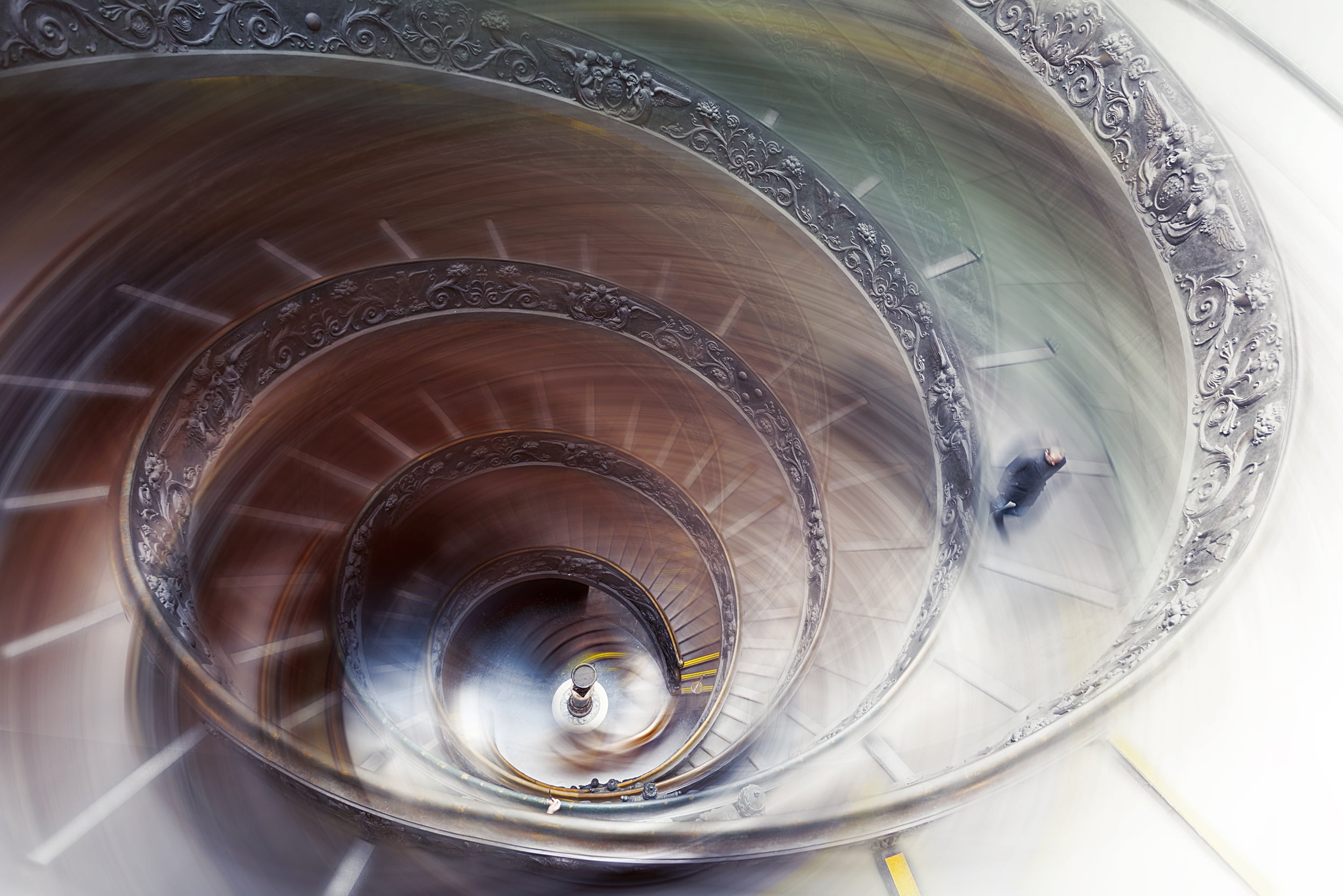 Museum, light, Staircases Of Bramante, people, The Vatican, stage, 1080P, excerpt, HD Wallpaper