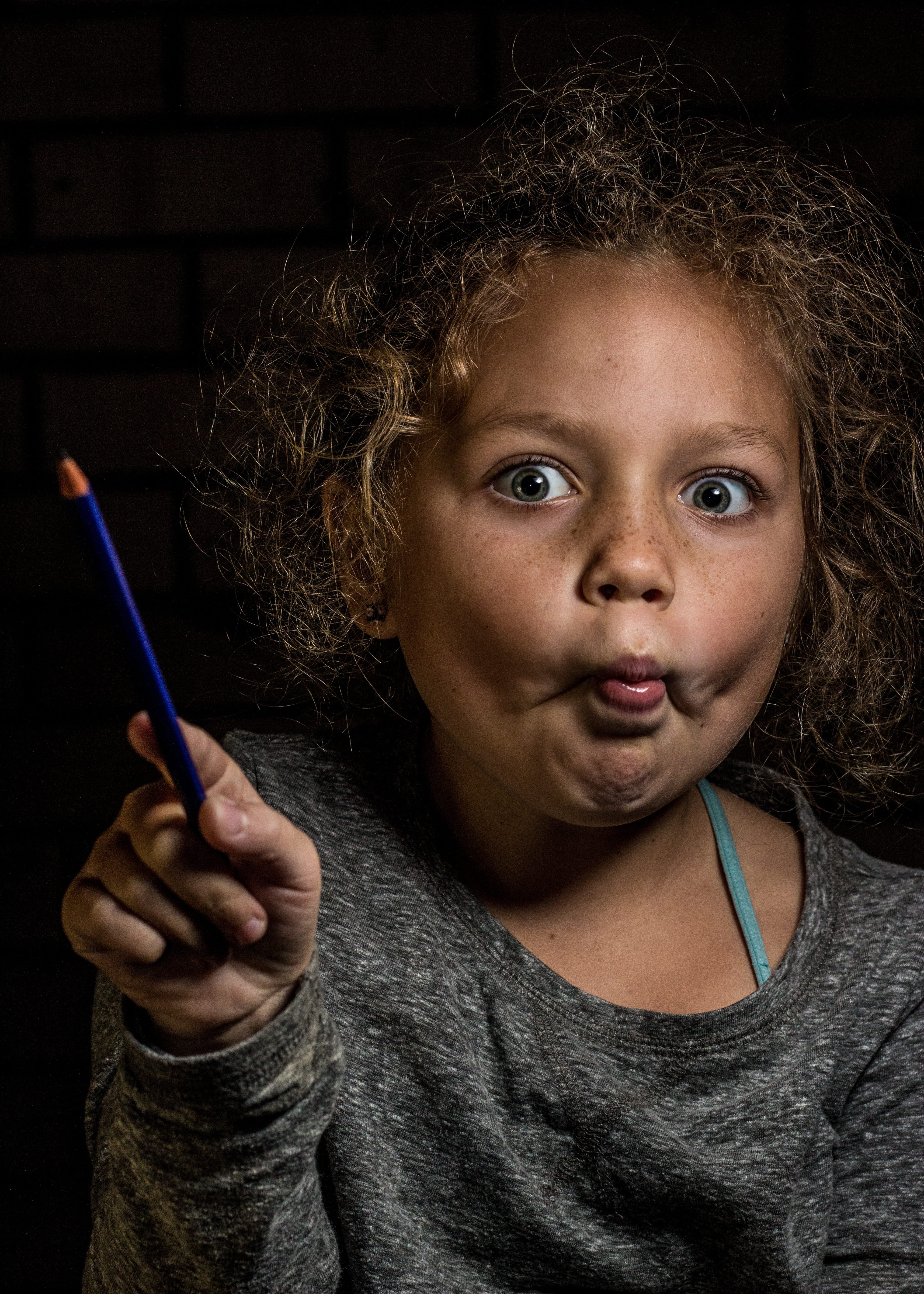 real people, fun, curly hair, child, looking at camera, front view, females, studio, headshot, 4K, girls, childhood, female, lifestyles, hairstyle, cheeky, Phone HD Wallpaper