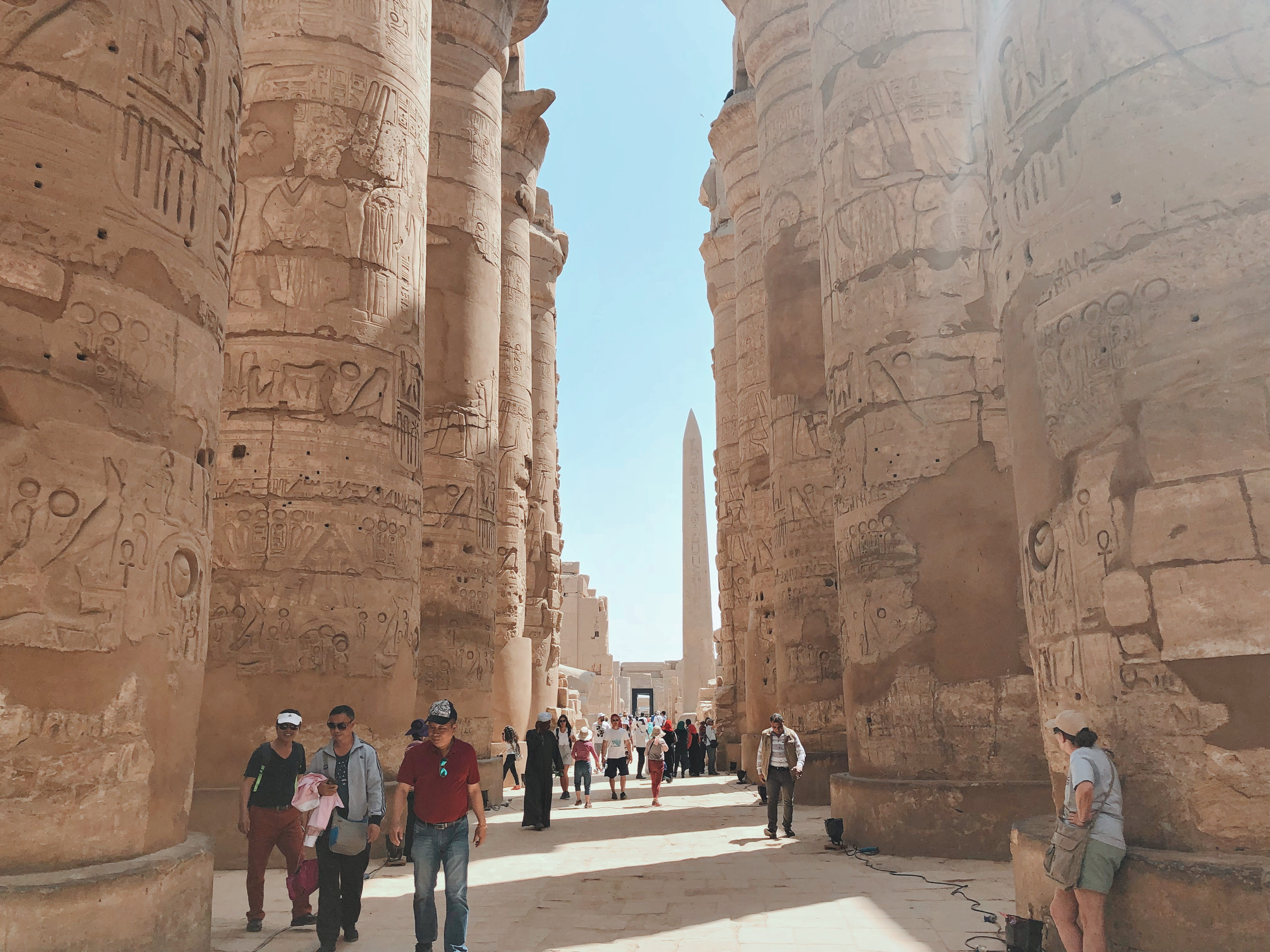 karnak, travel destinations, large group of people, historical, built structure, city, ancient, group of people, real people, day, architecture, travelling, HD Wallpaper
