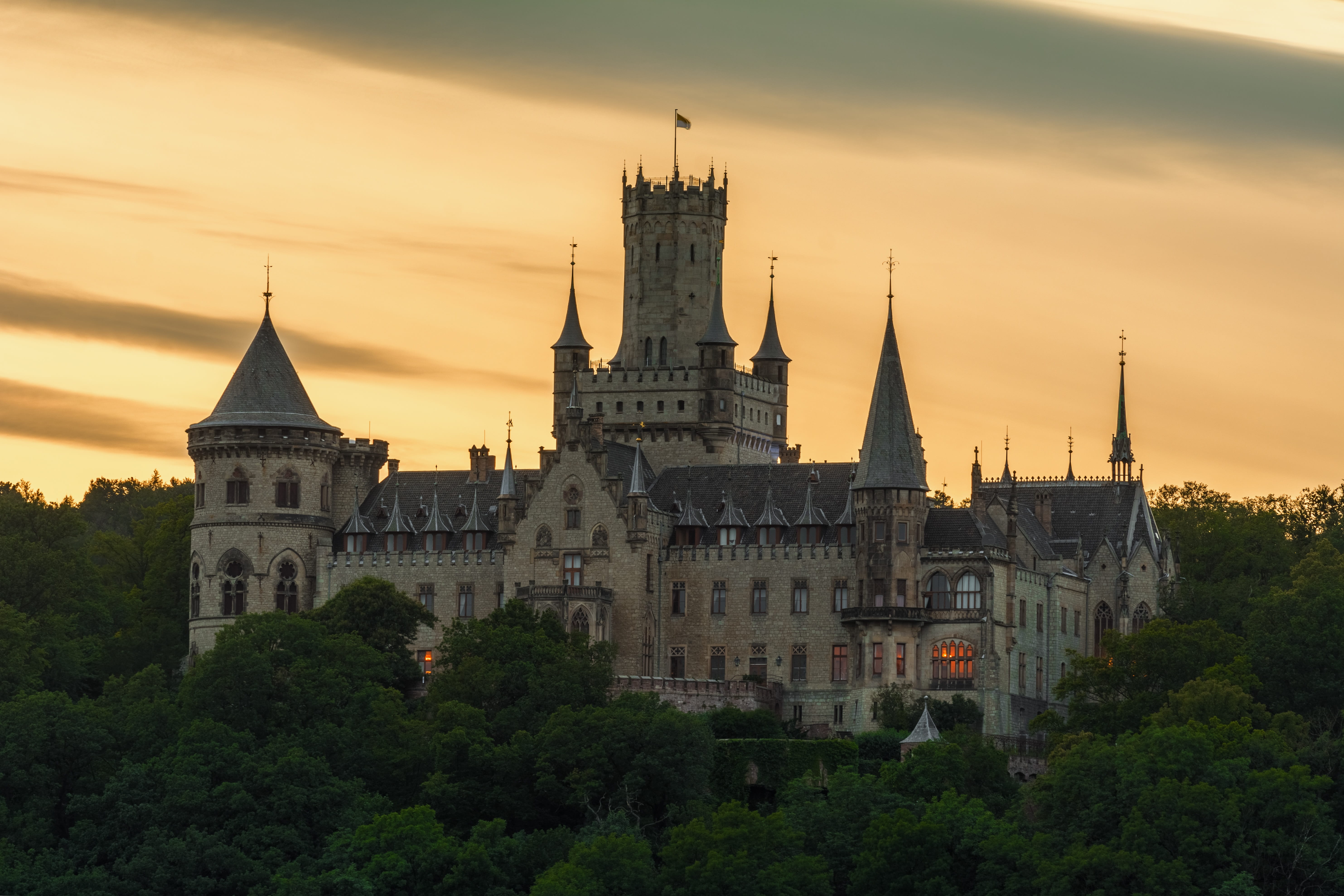 brown, nature, tourism, surrounded, white, history, 5K, building exterior, sky, building, cloud - sky, plant, no people, travel, concluded marienburg, HD Wallpaper