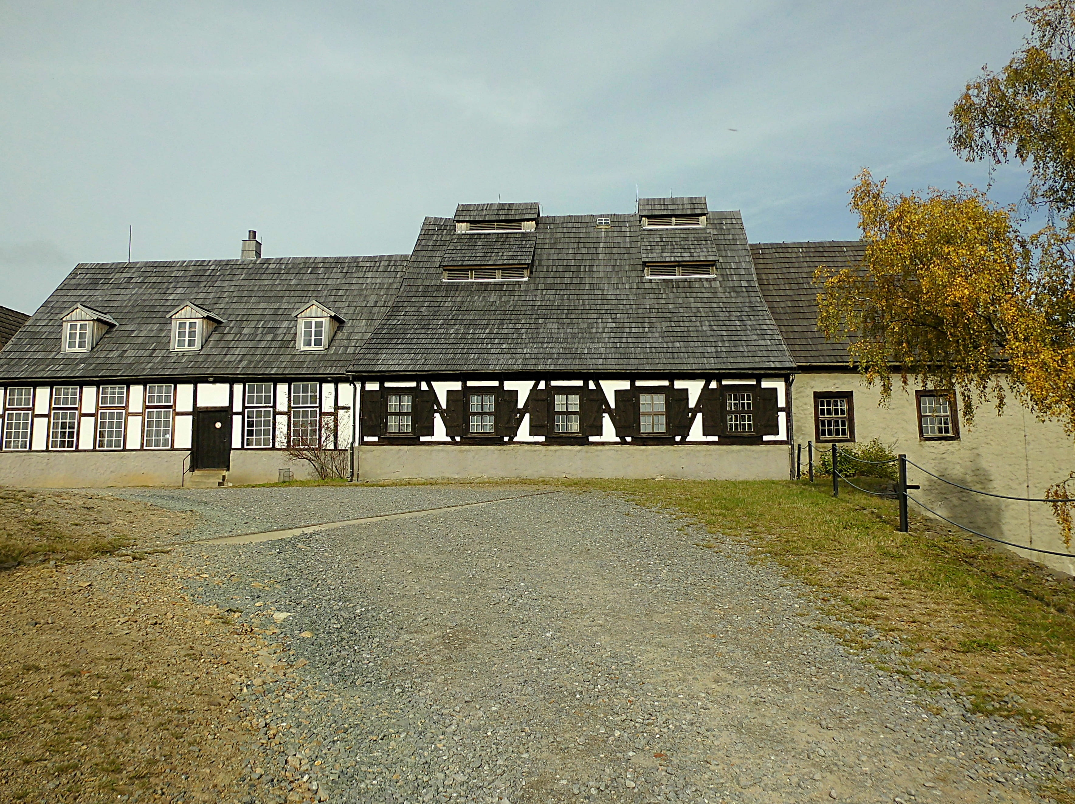 day, Architecture, Truss, history, plant, sky, house, city, built structure, tree, no people, travel, old, nature, Autumn, building exterior, grass, the past, HD Wallpaper