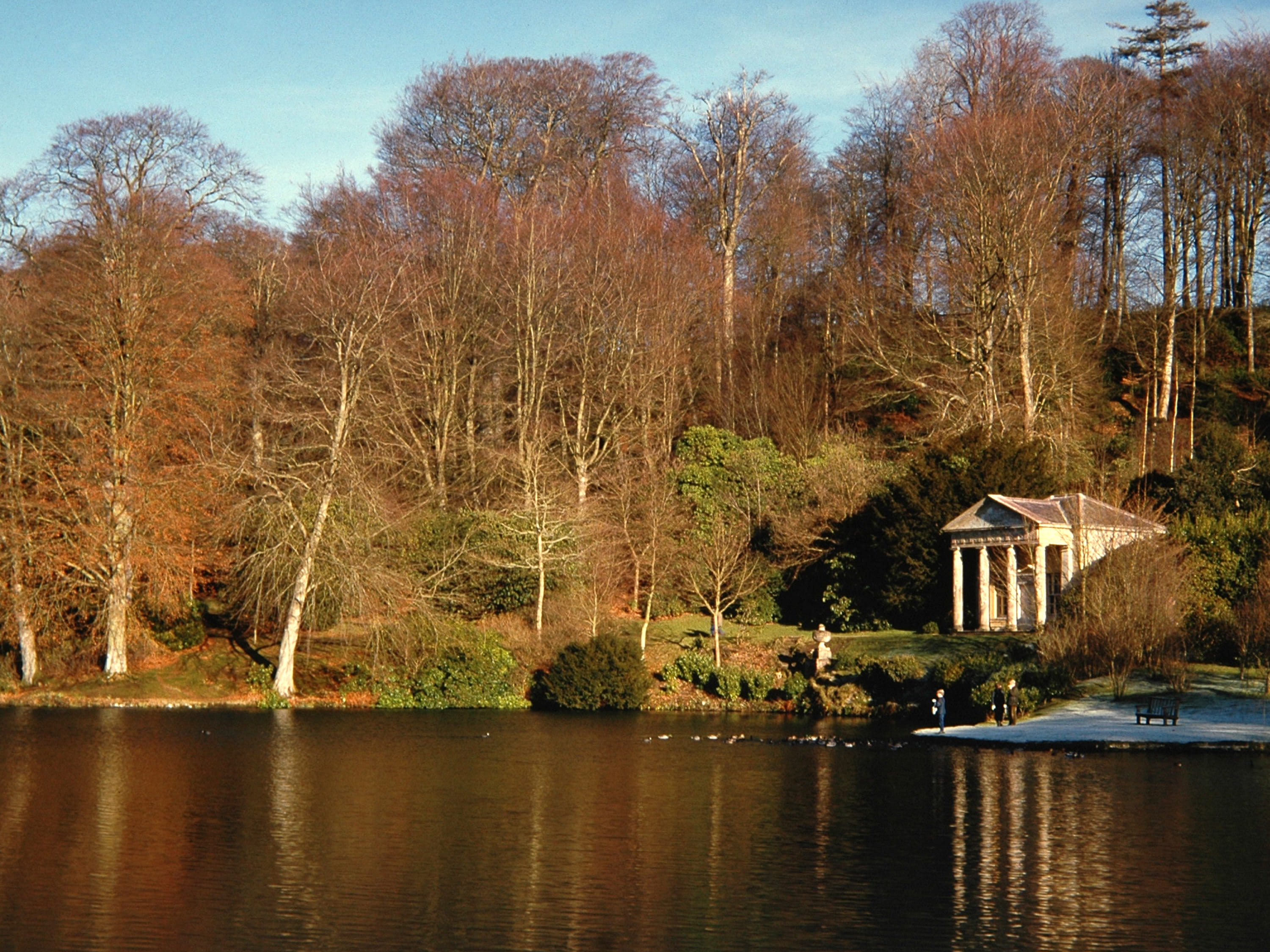 no people, nature, beauty in nature, building exterior, building, united kingdom, sky, national park, tranquility, waterfront, trees, water, day, reflection, HD Wallpaper
