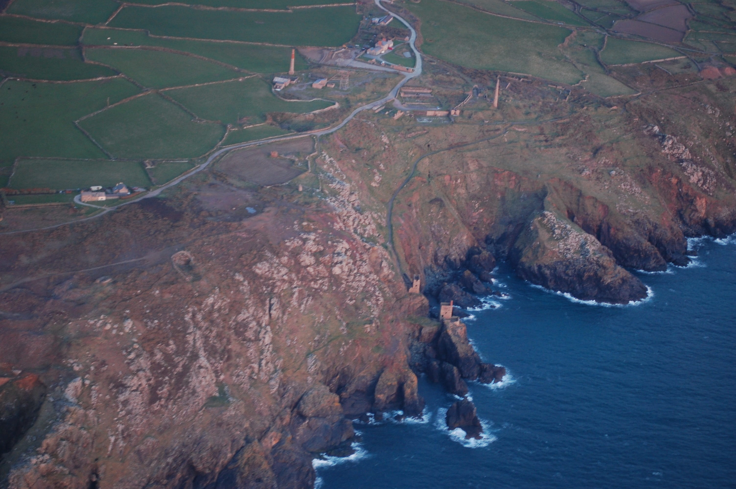 no people, britain, Aerial View, coastline, agnes, scenic, beach, rock, heritage, coastal, idyllic, solid, landscape, landmark, eroded, Cornwall, non-urban scene, HD Wallpaper