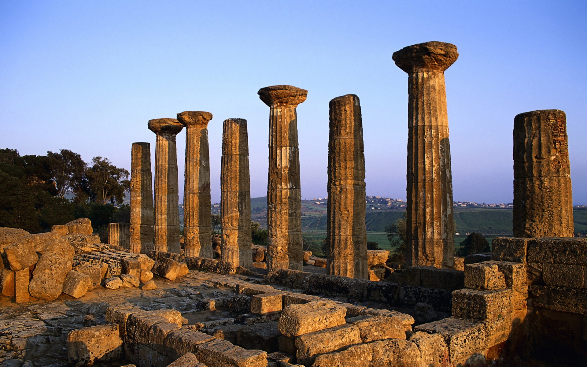 Italy, Temple, Agrigento, 1080P, Hera, HD Wallpaper
