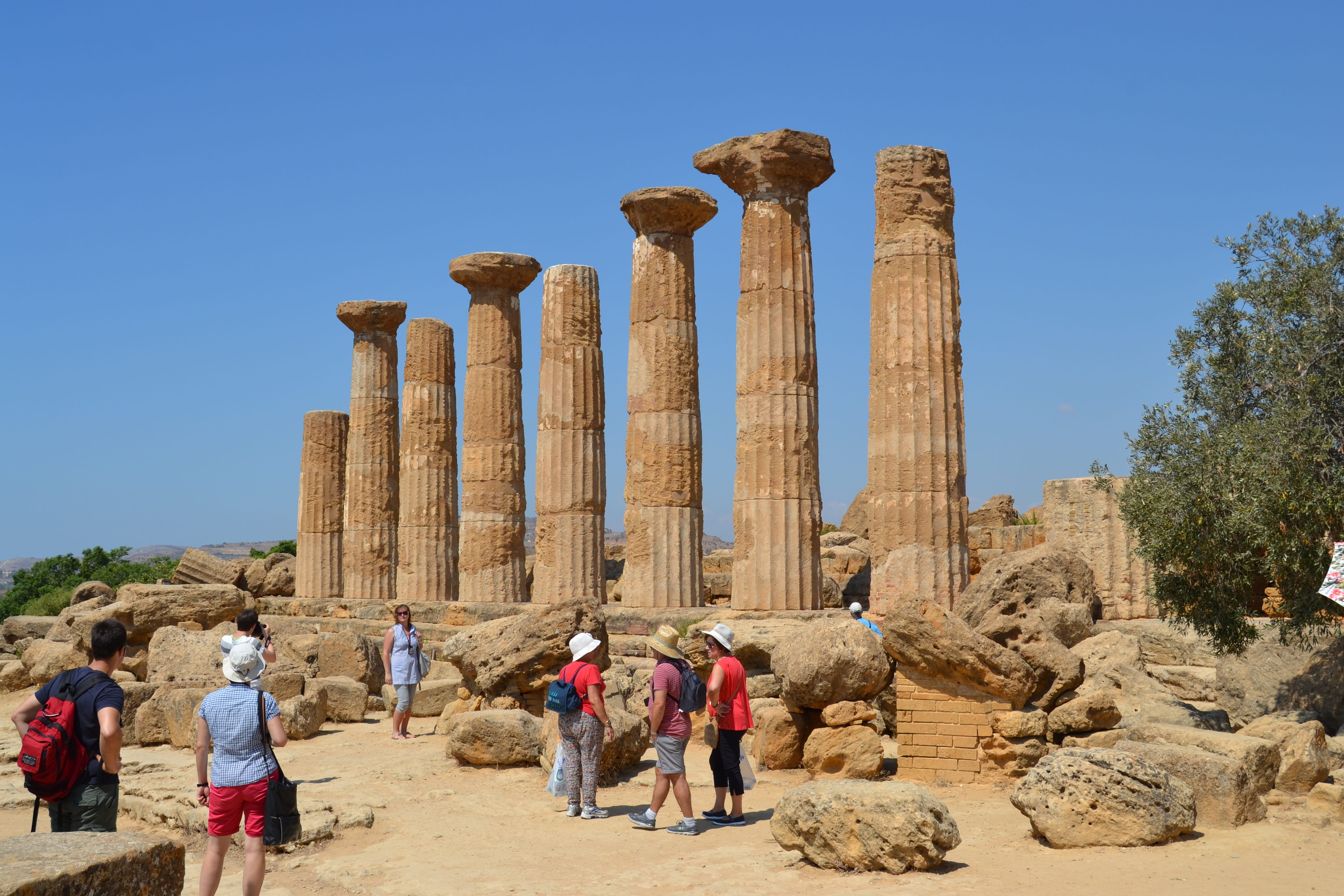 tourism, heracles, outdoors, travel, day, Sicily, hercules, ruined, ancient civilization, history, nature, built structure, clear sky, travel destinations, HD Wallpaper