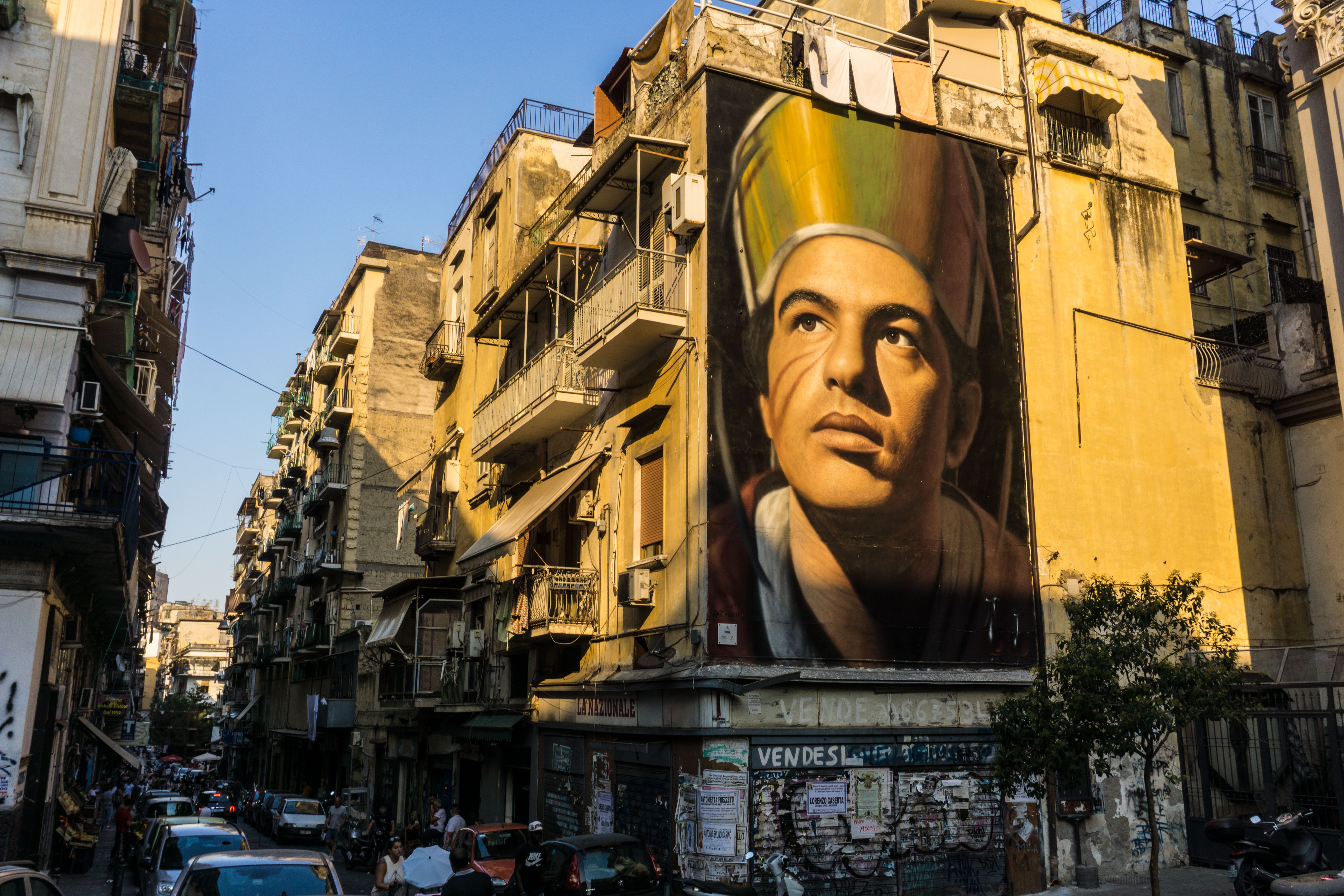 day, italy, portrait, religion, building exterior, sculpture, statue, art and craft, human representation, 5K, poster, yellow, sky, street, city, exotic, HD Wallpaper