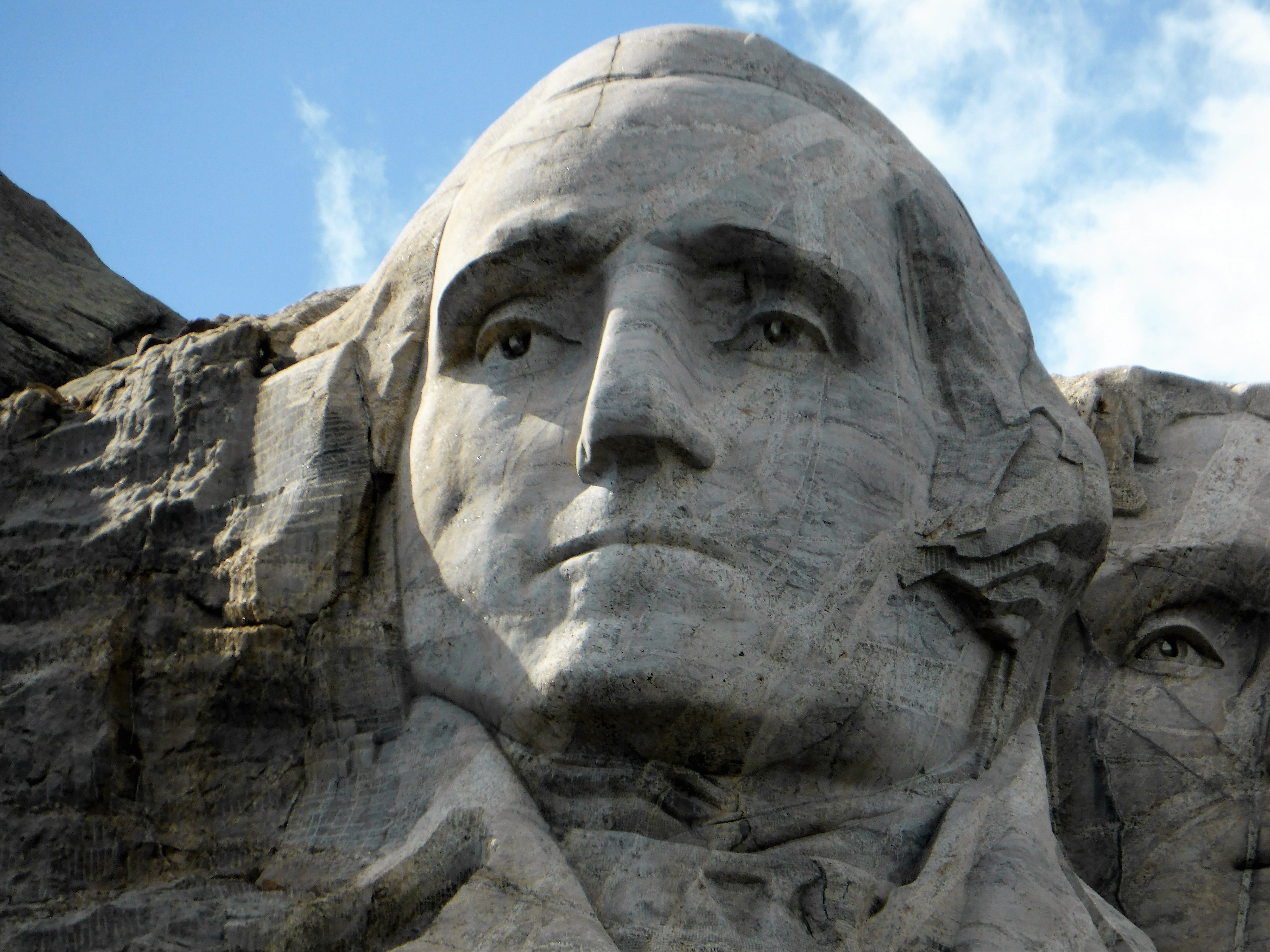 ominous, history, sky, no people, President, the past, america, cloud - sky, art and craft, creativity, Monument, Mount Rushmore, close-up, statue, architecture, HD Wallpaper