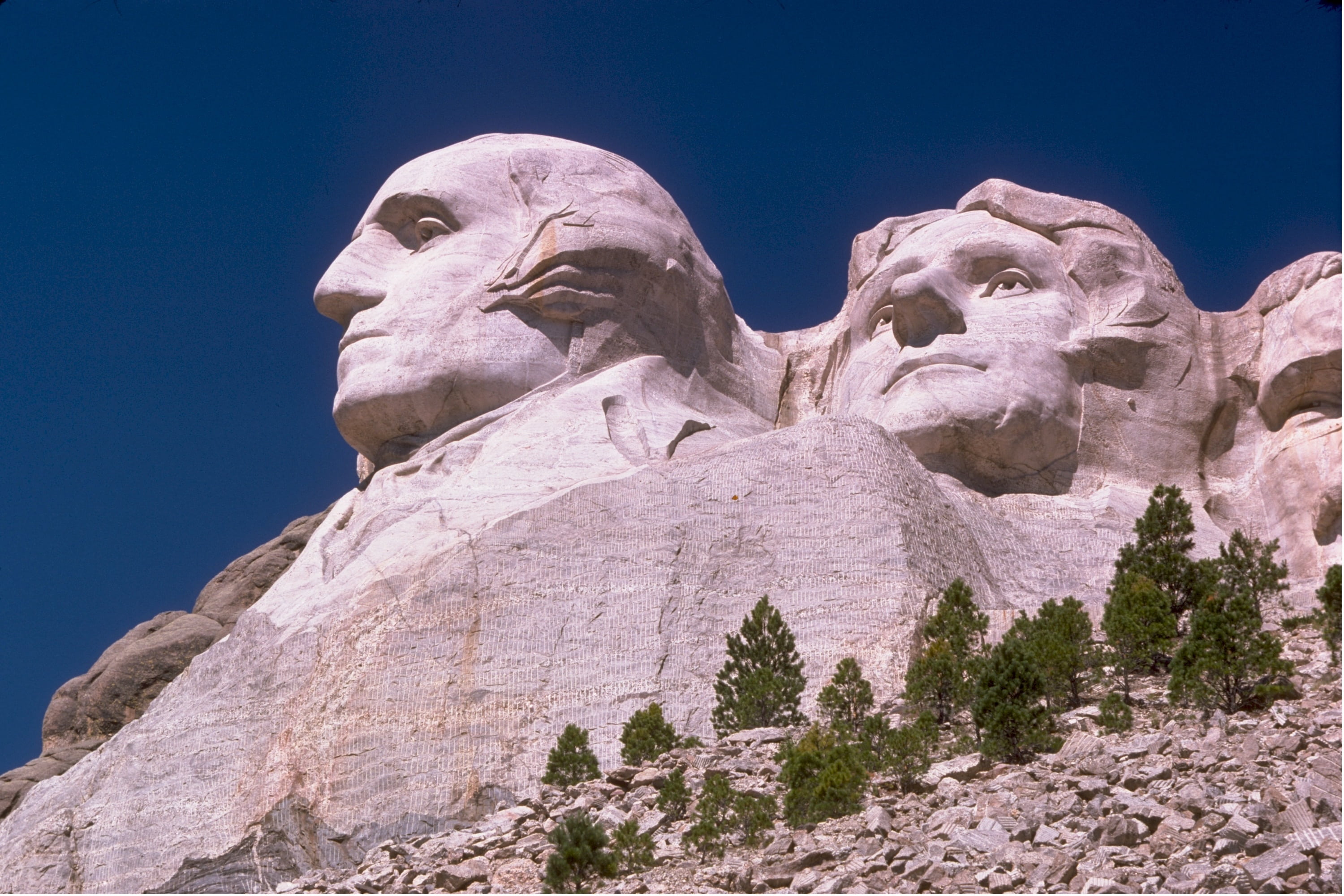 sky, nature, art and craft, mountain, clear sky, human representation, president, rock - object, history, creativity, statue, landmark, park, tourism, george Washington, HD Wallpaper
