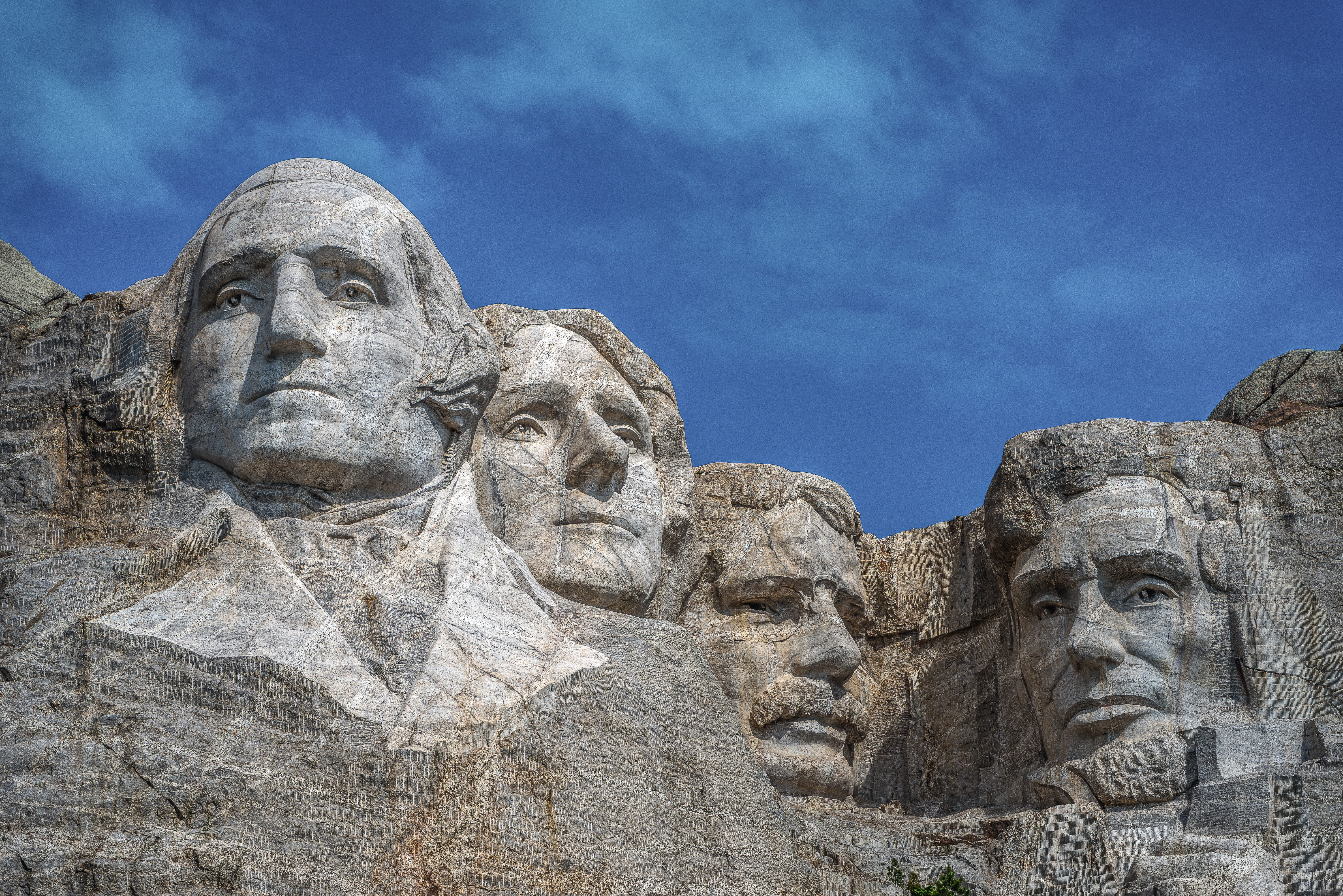 the past, low angle view, rushmore, male likeness, 5K, history, nature, travel destinations, human representation, craft, solid, travel, statue, memorial, HD Wallpaper