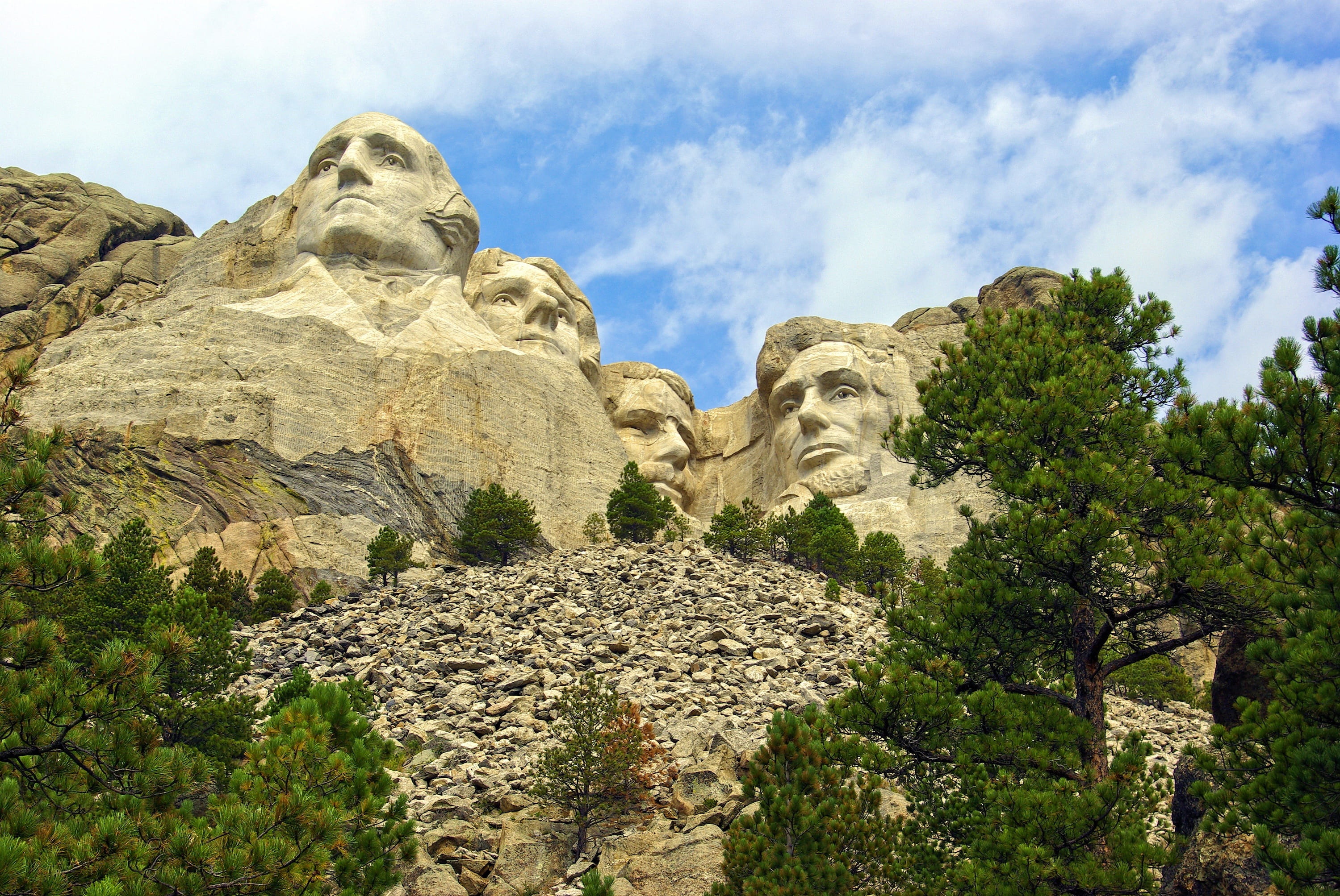 roosevelt, america, washington, memorial, landmark, the past, nature, plant, granite, tree, scenic, jefferson, dakota, president, scenics - nature, travel, HD Wallpaper
